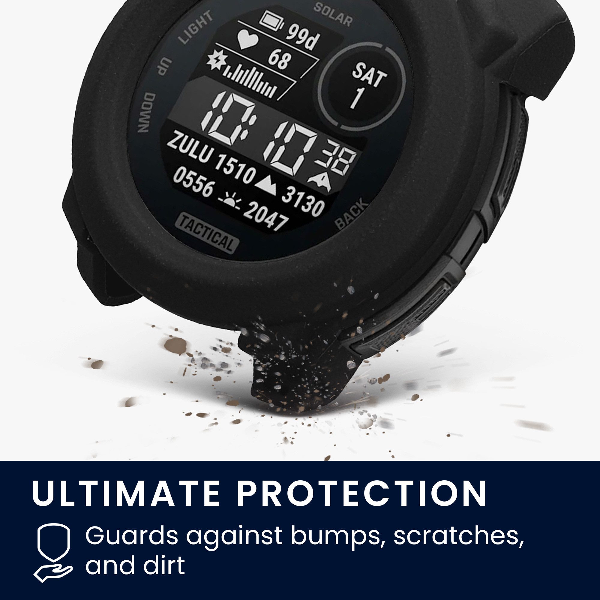 kwmobile Smartwatch-Hülle Schutzhülle für Garmin Instinct 3 50mm Hülle, Fitness Tracker Case aus TPU Soft Smartwatch Case