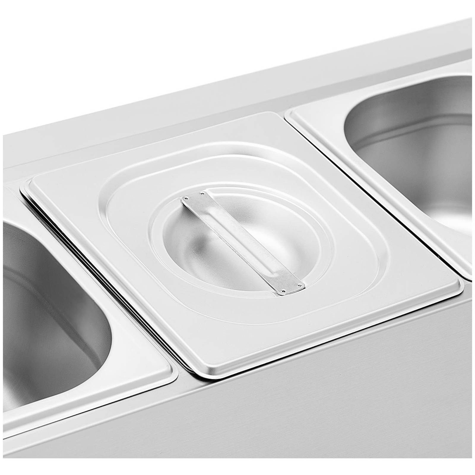 Royal Catering Aufbewahrungssystem GN Aufsatzbord GN-Behälter-Ständer GN-Ständer 6 GN 1/6 Edelstahl 9,6 l – Bild 4 von 5