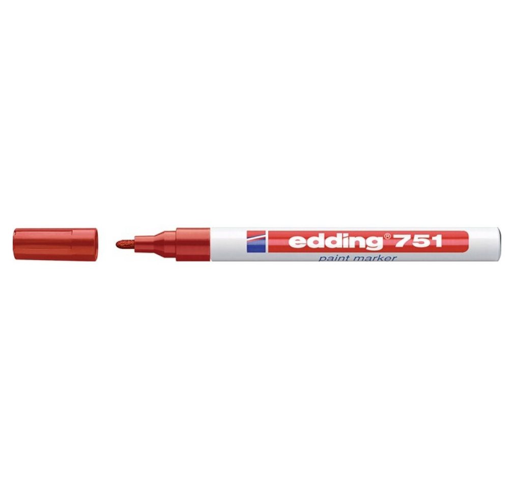 Thumbnail - edding Marker Lackmarker 751 rot Strich-B.1-2mm Rundsp rot