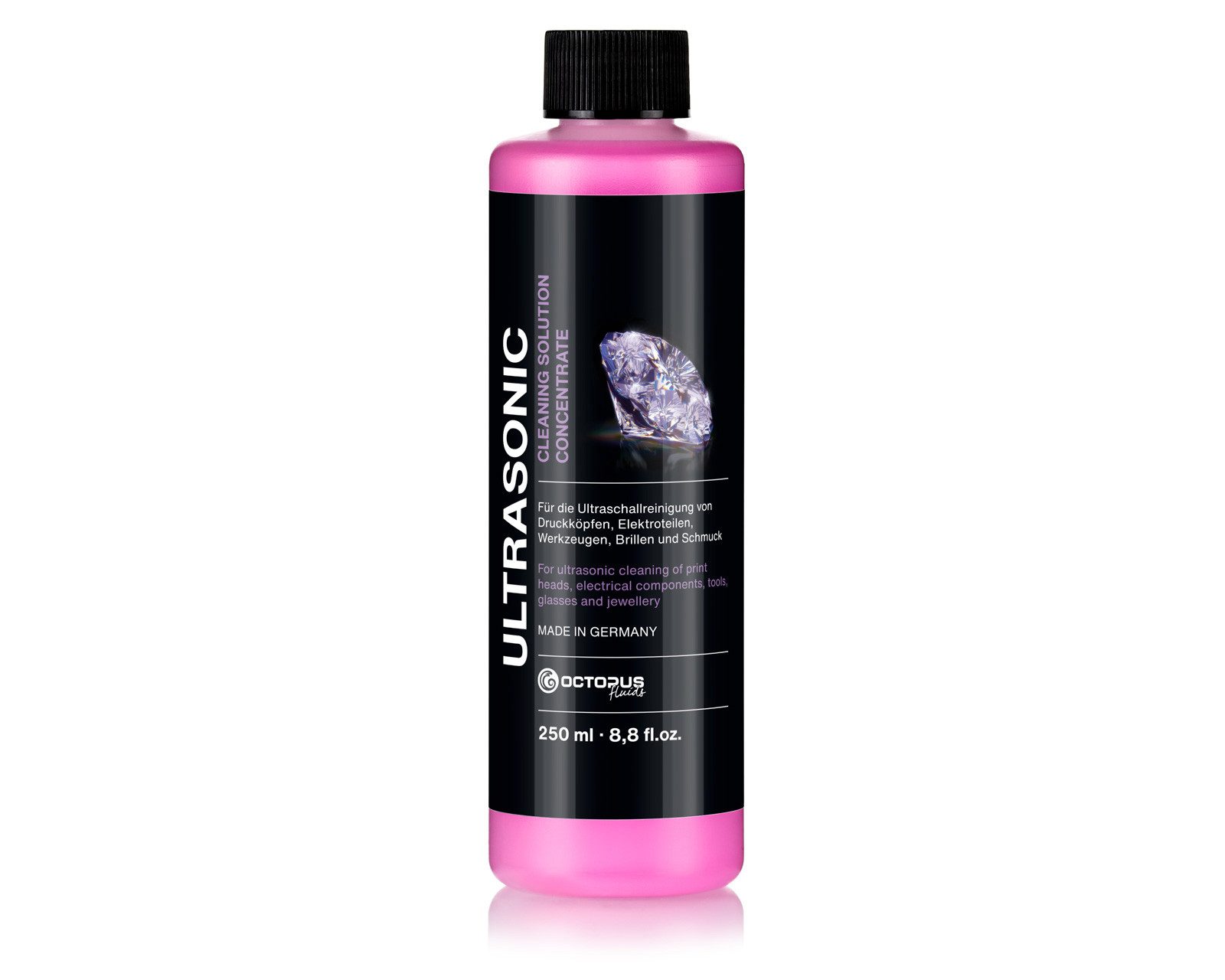 OCTOPUS Fluids Ultraschallreiniger Ultraschall Spezialreinigungskonzentrat Amethyst, 250 ml Made in Germany