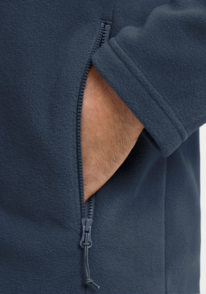 Jack Wolfskin Fleecejacke TAUNUS 100 FZ M Winddicht, atmungsaktiv, Übergangsjacke