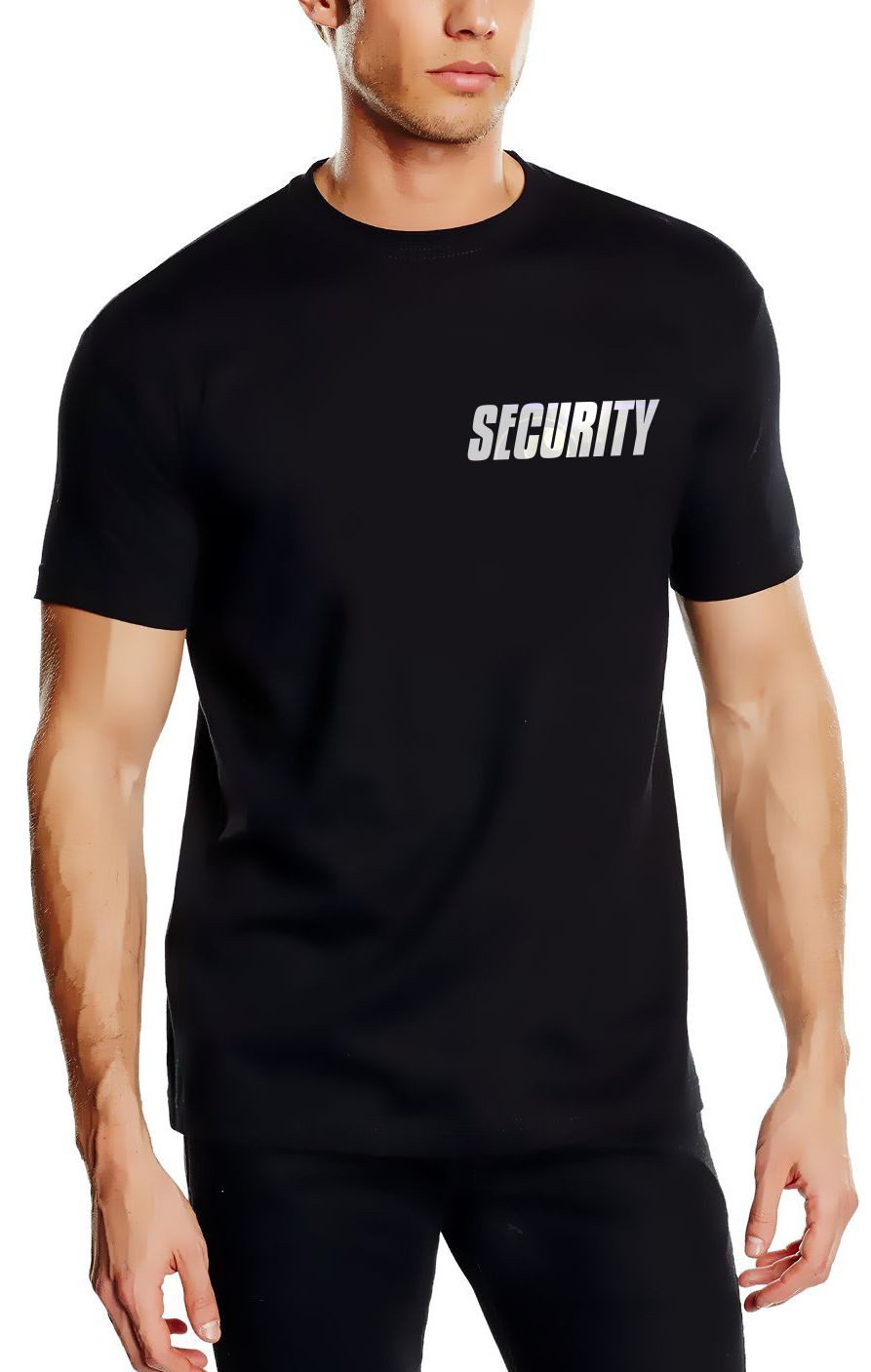 coole-fun-t-shirts Print-Shirt Security T-Shirt Schwarz Silber Metallic Herren S-5XL Profi Shirt Security Herren T-Shirt Schwarz S - 5XL Sicherheitsdienst