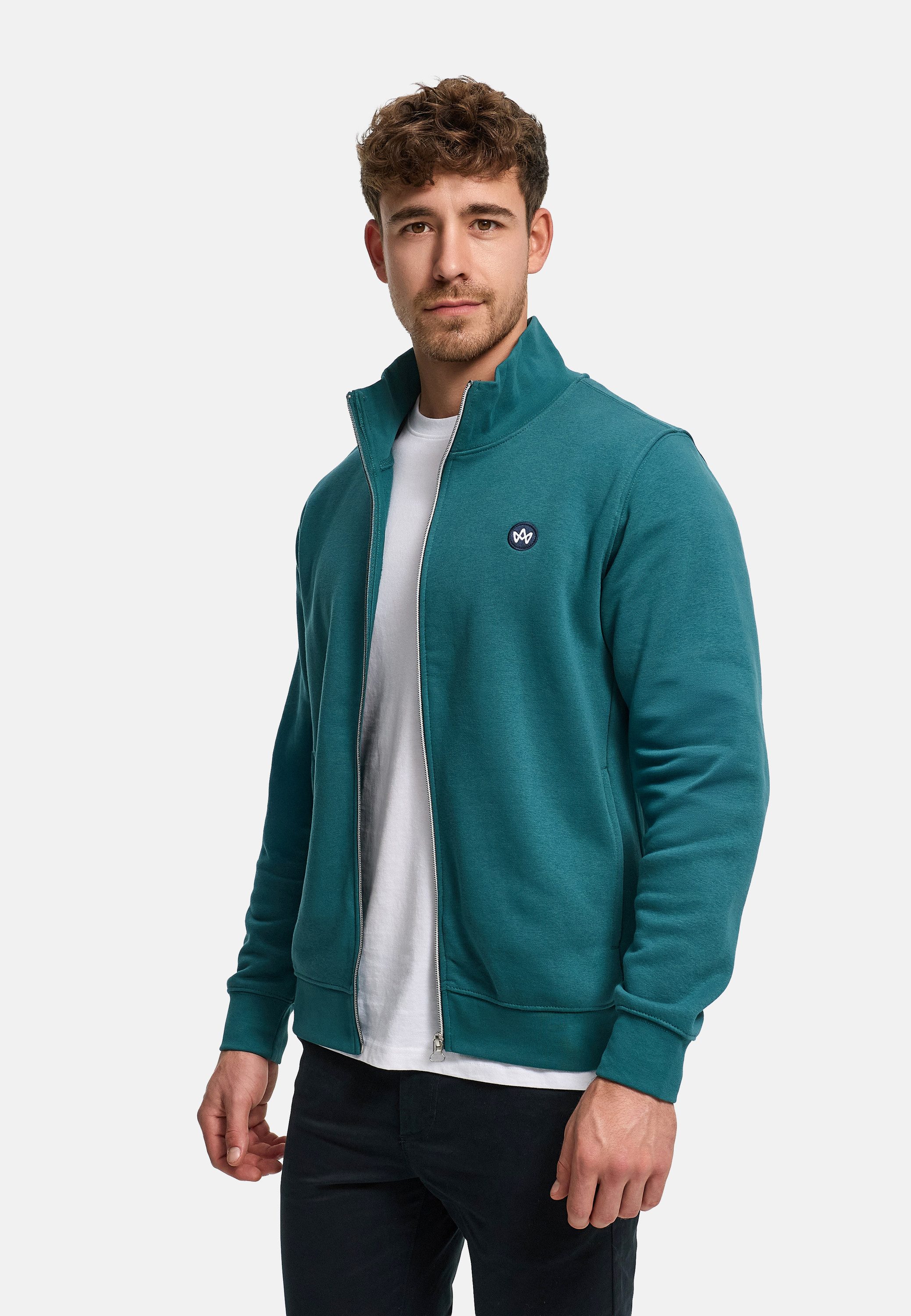 Kronstadt Sweatjacke Herren KSLars Herrenjacke Reißverschluss mit dezentem Logoprint auf der Brust