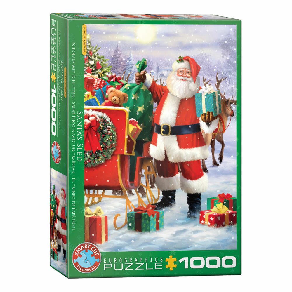 Puzzle Nikolaus mit Schlitten von Simon Tread