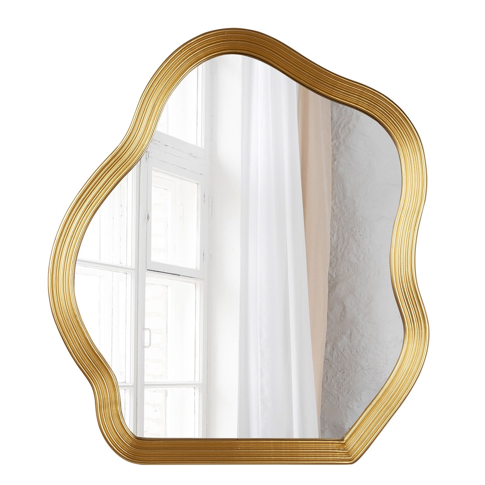 Yorbay Wandspiegel Barock Design, Декоративное зеркало mit Asymmetrischem Rahmen, XL 70x80 cm