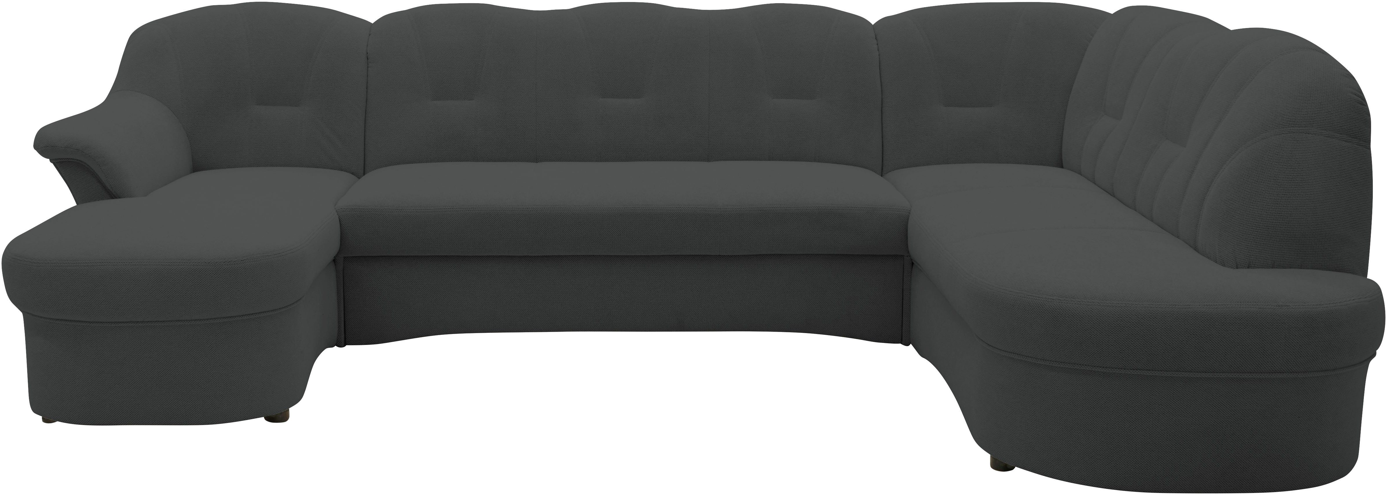 DOMO collection Wohnlandschaft FLORES 293x180x86 cm, hochwertig, komfortabel, U-Form, 3 Teile, wahlw. mit Bettfunktion, wahlw. mit Federkern, Unser Dauertiefpre – Bild 2 von 5