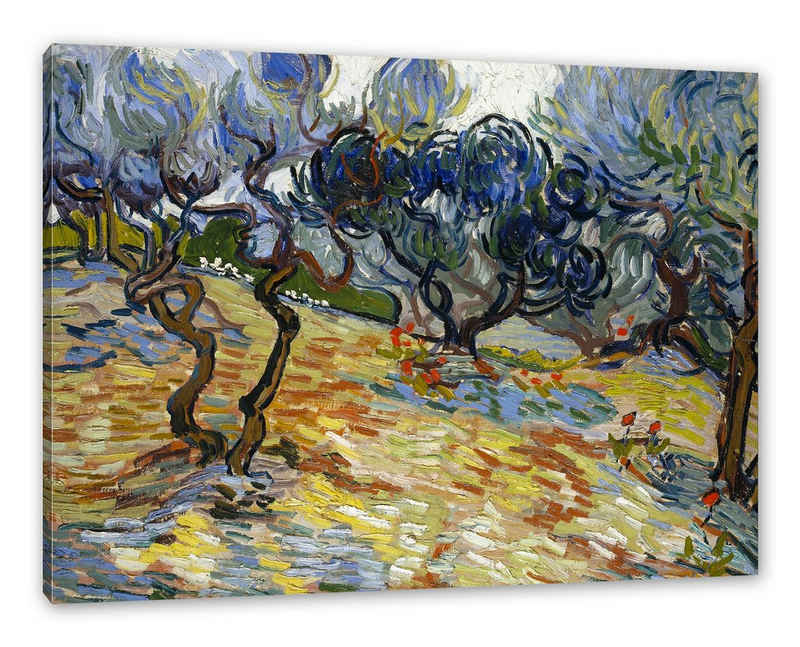 Pixxprint Leinwandbild Vincent Van Gogh - Oliven-Bäume, Vincent Van Gogh - Oliven-Bäume (1 St), Leinwandbild fertig bespannt, inkl. Zackenaufhänger