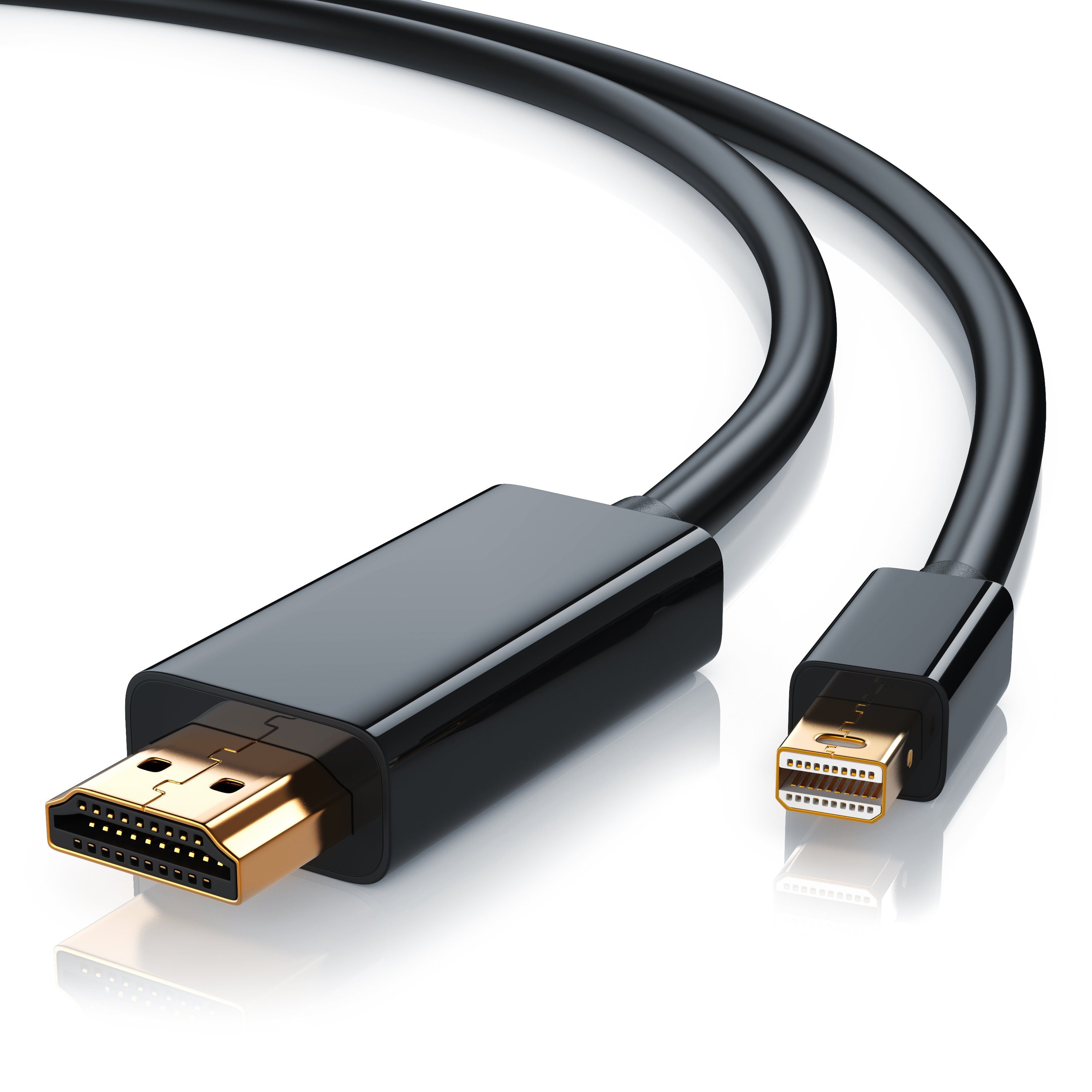 CSL Audio- & Video-Kabel, Mini DisplayPort, HDMI Typ A, (100 cm), Premium  Full HD MiniDP Adapter Monitor Kabel - 1m