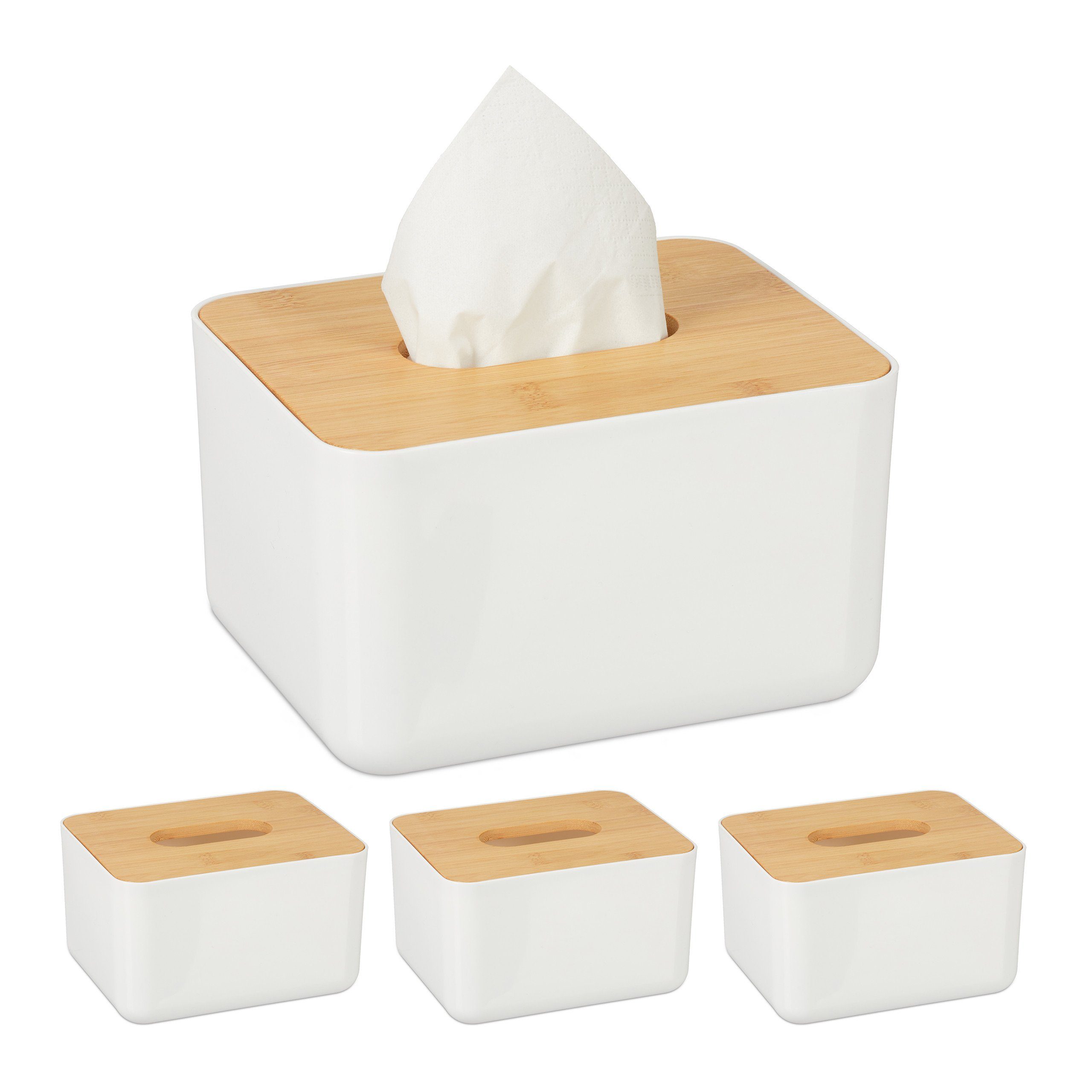 Badorganizer 4 x Tücherbox mit Deckel
