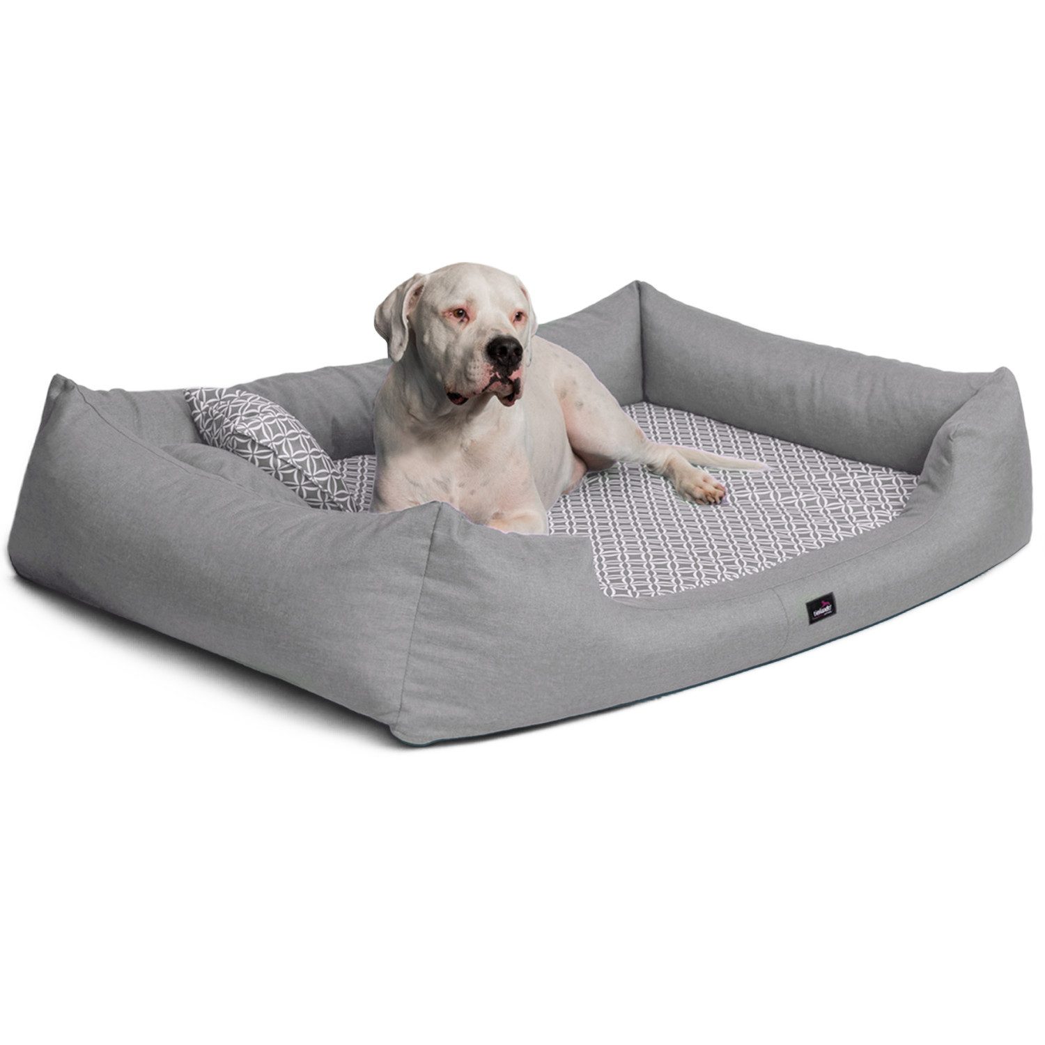 tierlando® Tierbett Orthopädisches Hundebett ELLEN Polyester Rauten-Muster L-XXXL