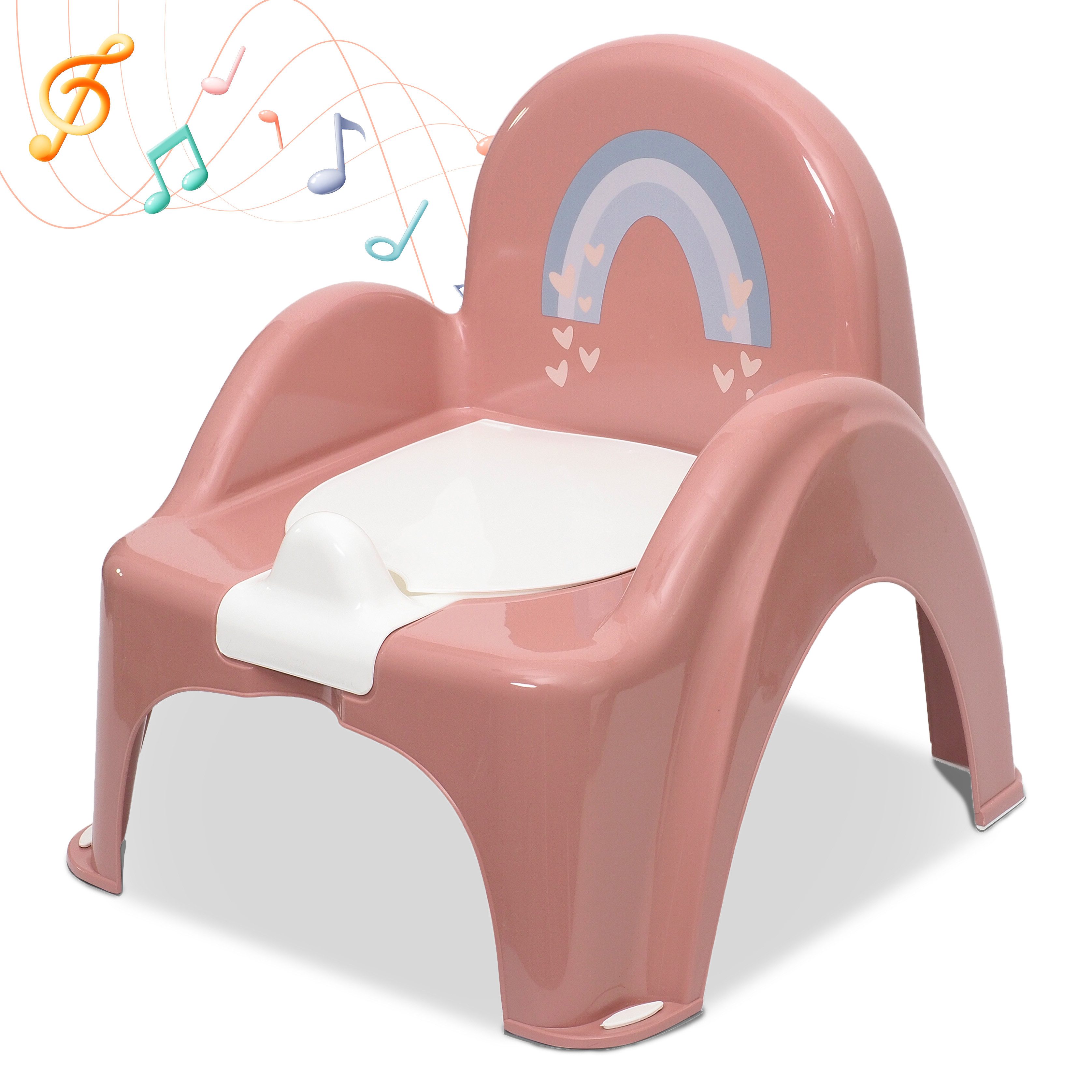 Babykajo Горшки mit Musik, (2-tlg), Kinder Горшки mit Anti-Rutsch Beschichtung und herausnehmbarem Topf