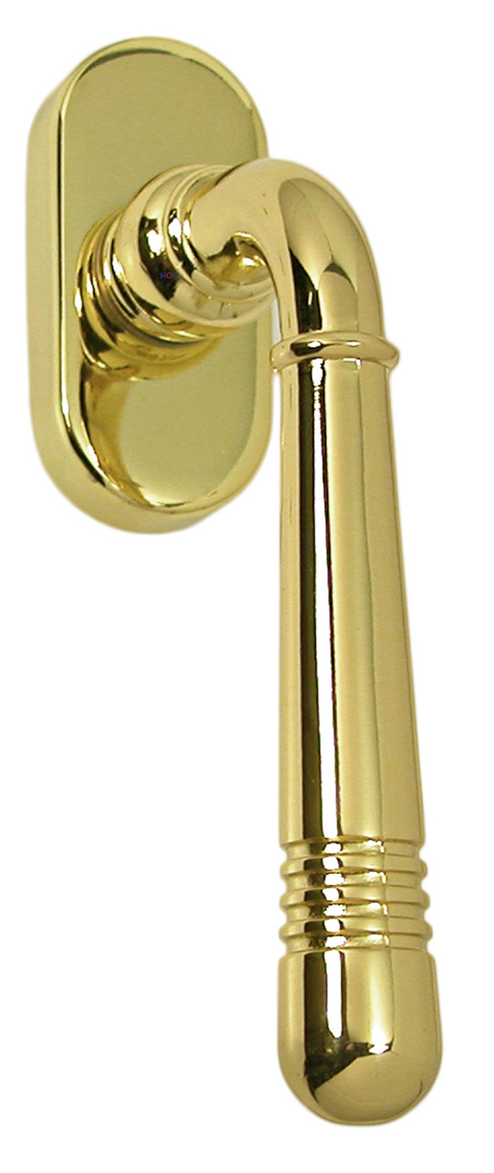 Fenstergriff Massiv Messing Fenstergriff Set 1 x FG Helena Prime 0330 Messing pol., L: 12.4 cm, (1-tlg), Metall Unterkonstruktion