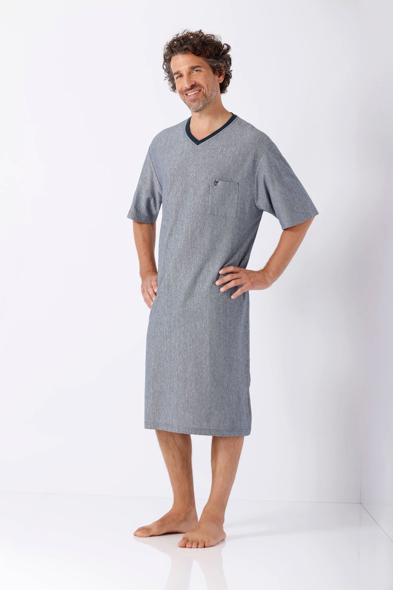 Hajo Nachthemd Herren Nachthemd Premium Cotton/TENCEL™ Modal