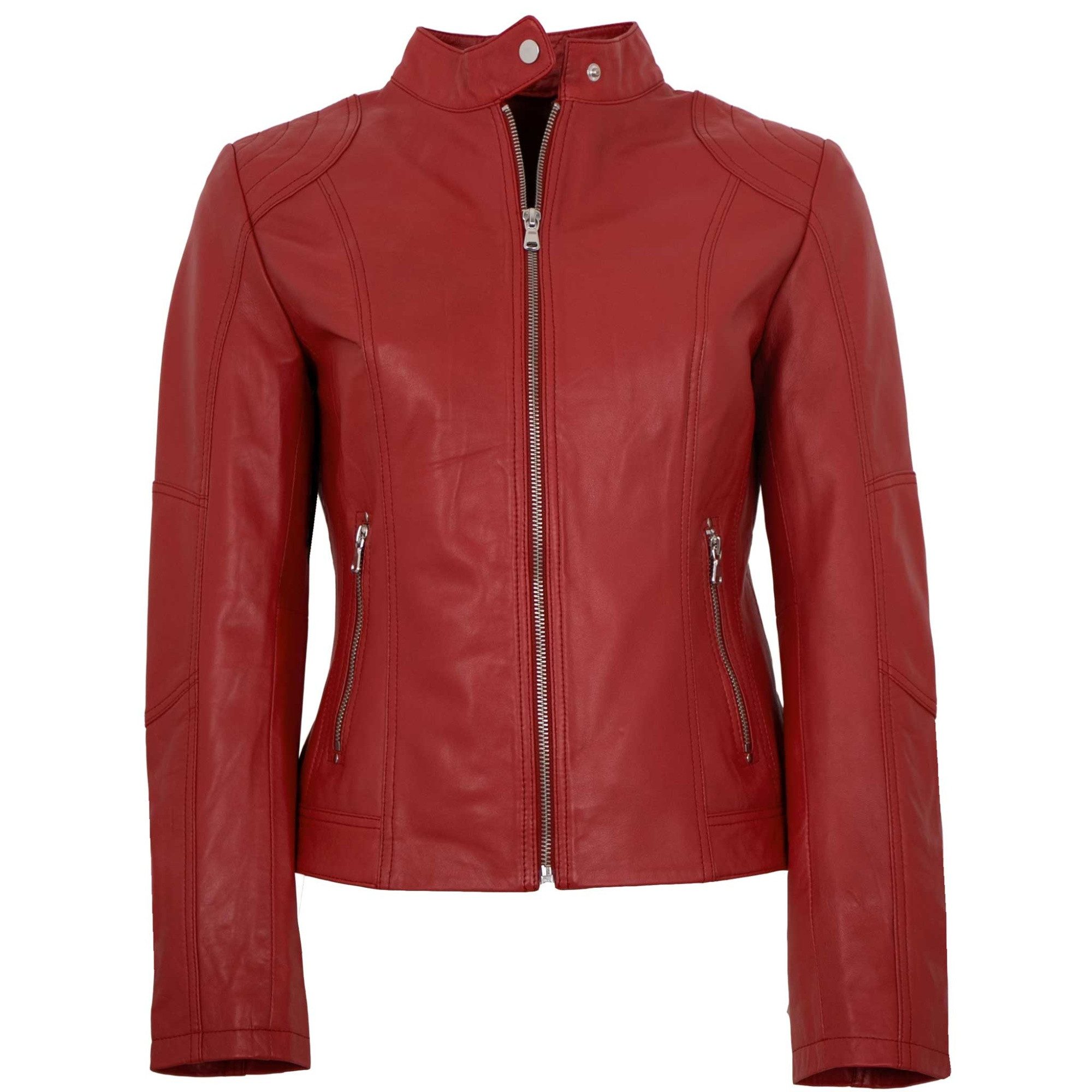 Maddox Lederjacke Jecki MADDOX - Damen Lederjacke Lammnappa rot günstig online kaufen