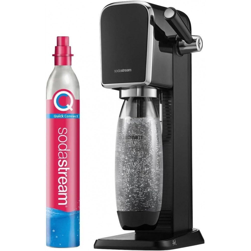 SodaStream Wassersprudler SodaStream Art Wassersprudler schwarz, Trinkwassersprudler., (Elegantes schwarzes Design, 1 Liter Fassungsvermögen)