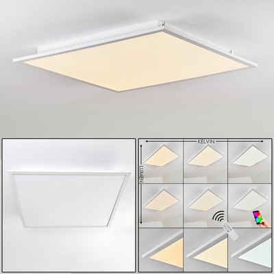 hofstein Panel »Vacil« LED Panel dimmbare aus Aluminiumin Weiß, 6000 Kelvin, 480-4800 Lumen, Deckenpanel, Smartphone-App, Sprachsteuerung