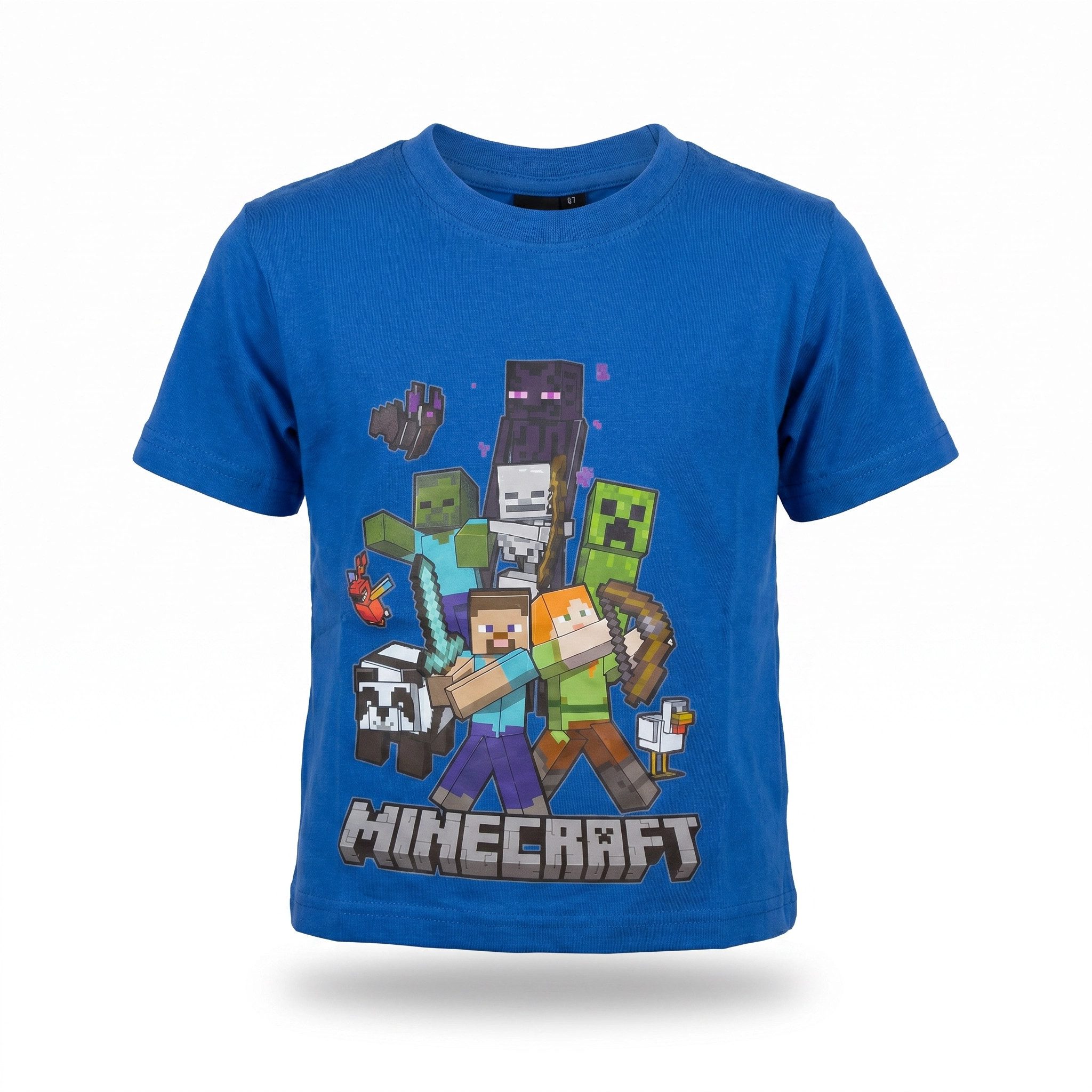 Minecraft Print-Shirt Minecraft Gamer Kinder T-Shirt Kurzarm Shirt 100% Baumwolle (1-tlg) Gr. 116 bis 146