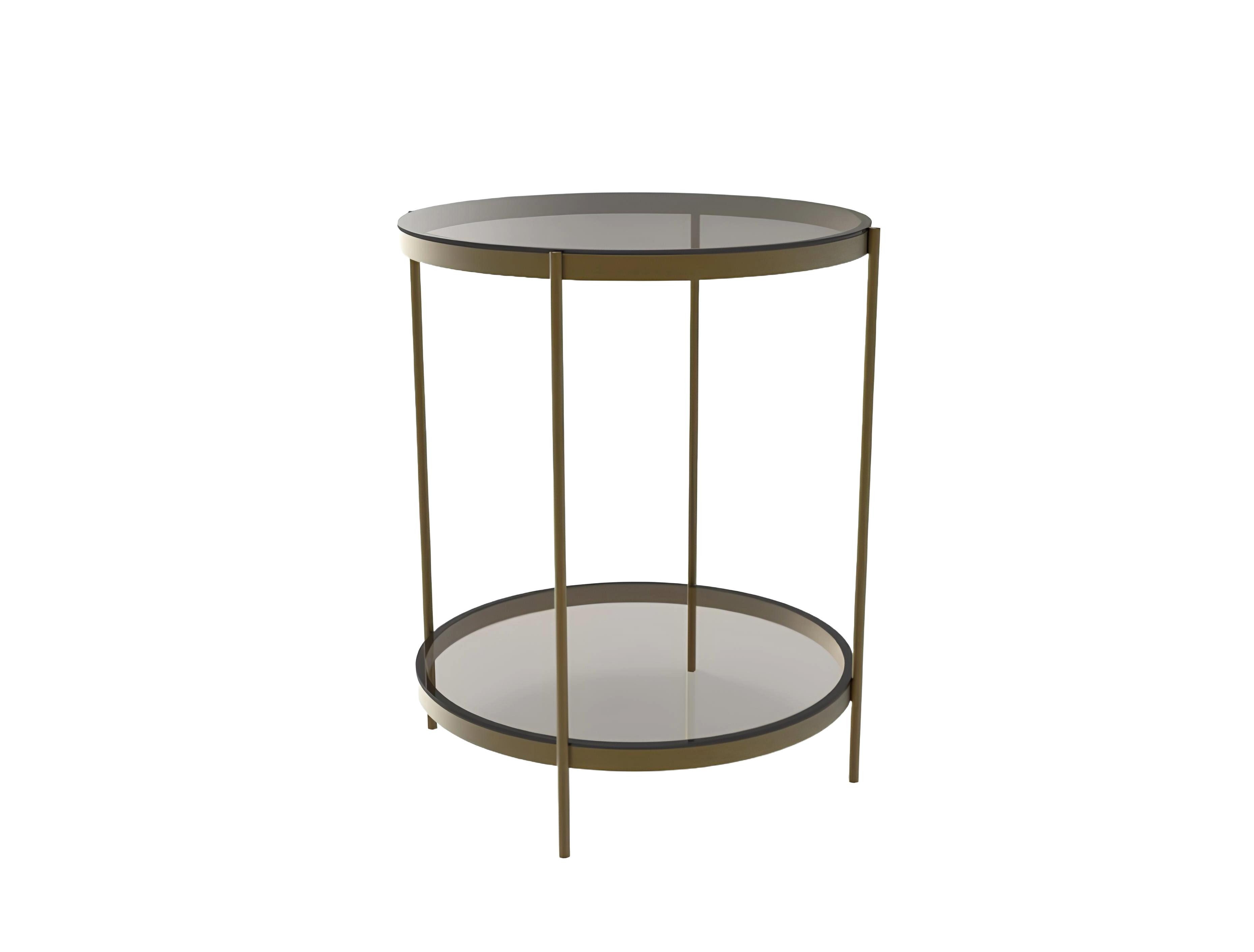 Xlmoebel Beistelltisch Luxuriöser Beistelltisch aus grauem Glas mit elegantem Design (1-St., Beisteltisch), Hergestellt in Europa