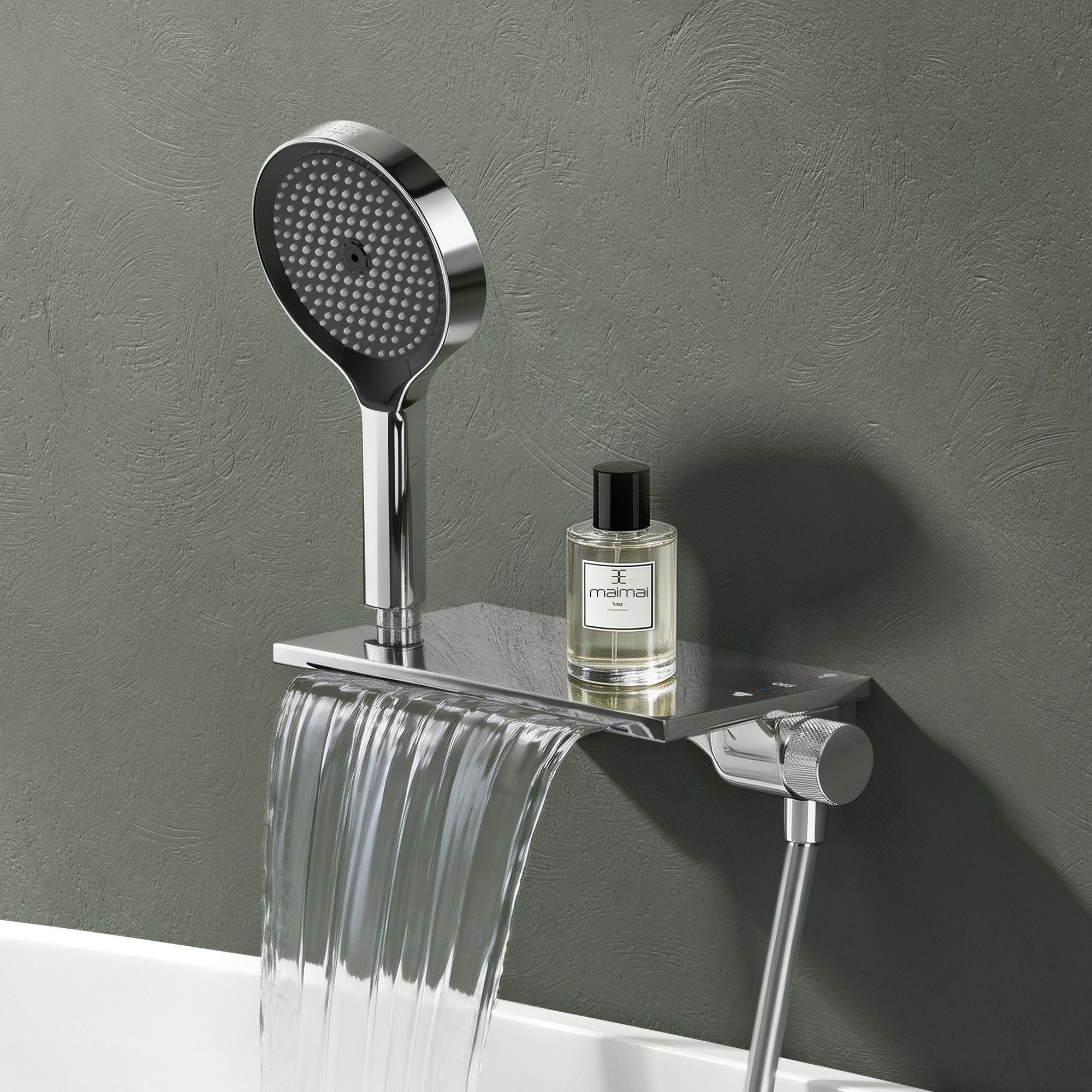 Mai & Mai Wannenarmatur Badewannenarmatur Duschsystem 5 Strahlarten aus Messing DSN-401