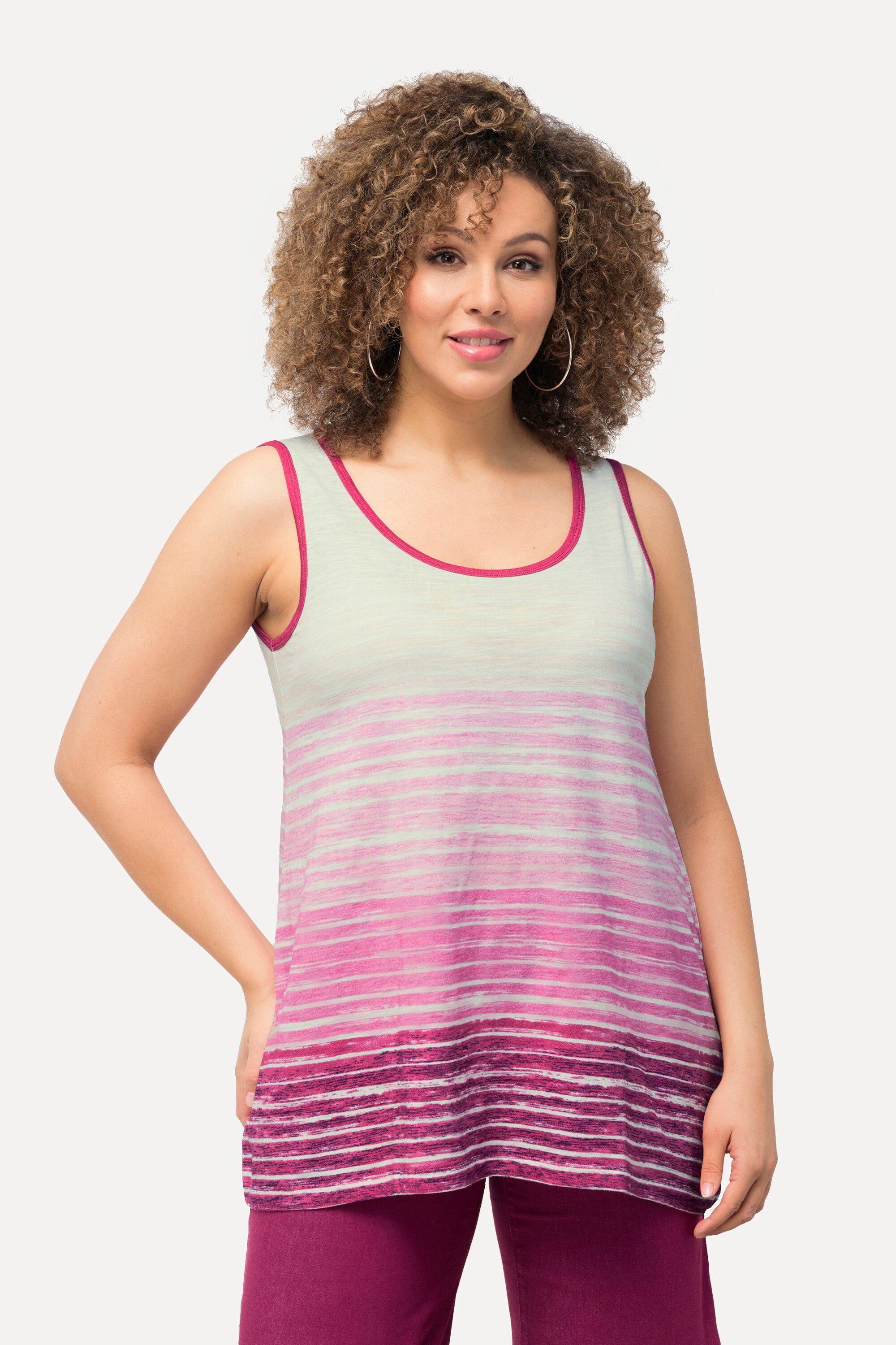Ulla Popken Longtop Top Streifen-Verlauf A-Linie günstig online kaufen