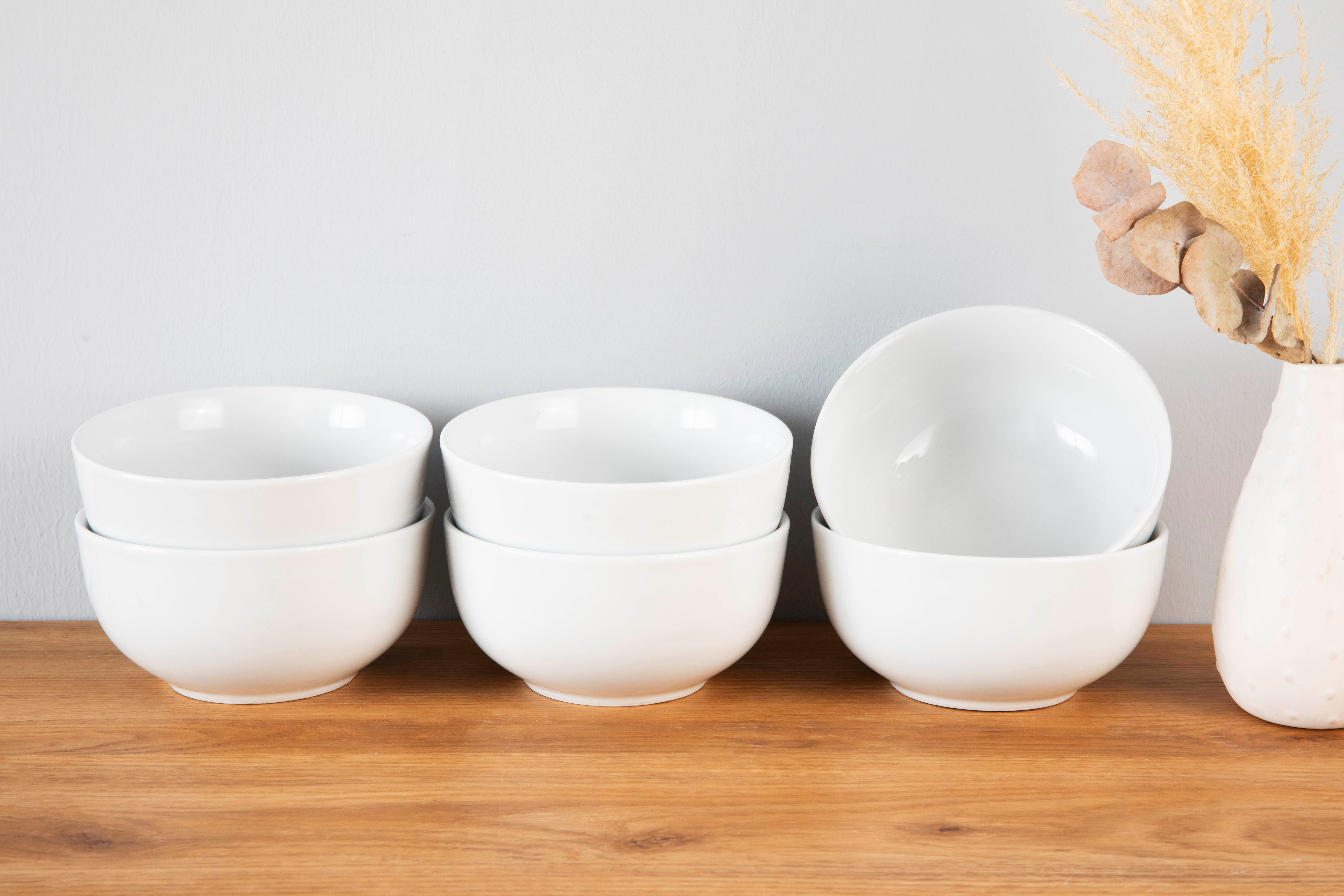 OTTO home Müslischale Alff, Porzellan, (Set, 6-tlg), Geschirr-Set, harmonische, trendige Coupeform