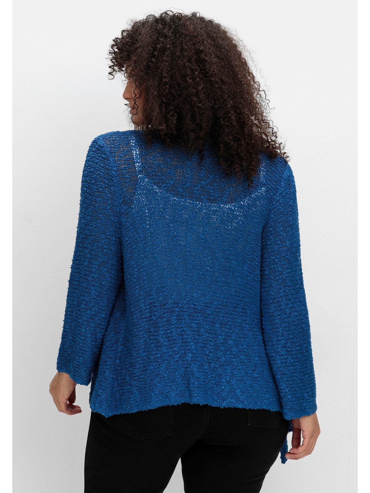 sheego by Joe Browns Strickjacke Große Größen im Häkel-Look, mit zipfeligem Saum