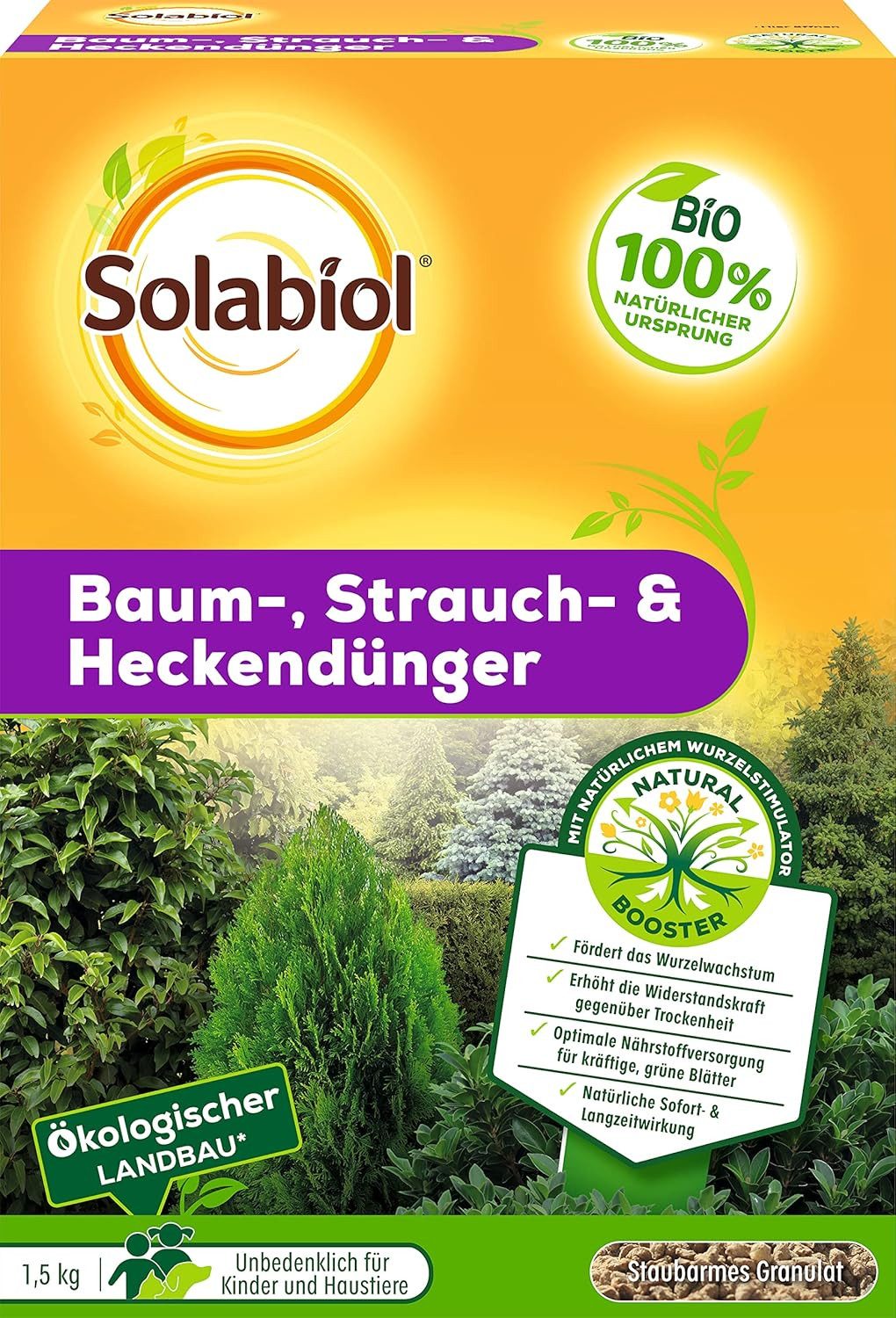 Universaldünger Solabiol Baum-, Strauch & Heckendünger mit Wurzelstimulator 1,5 kg