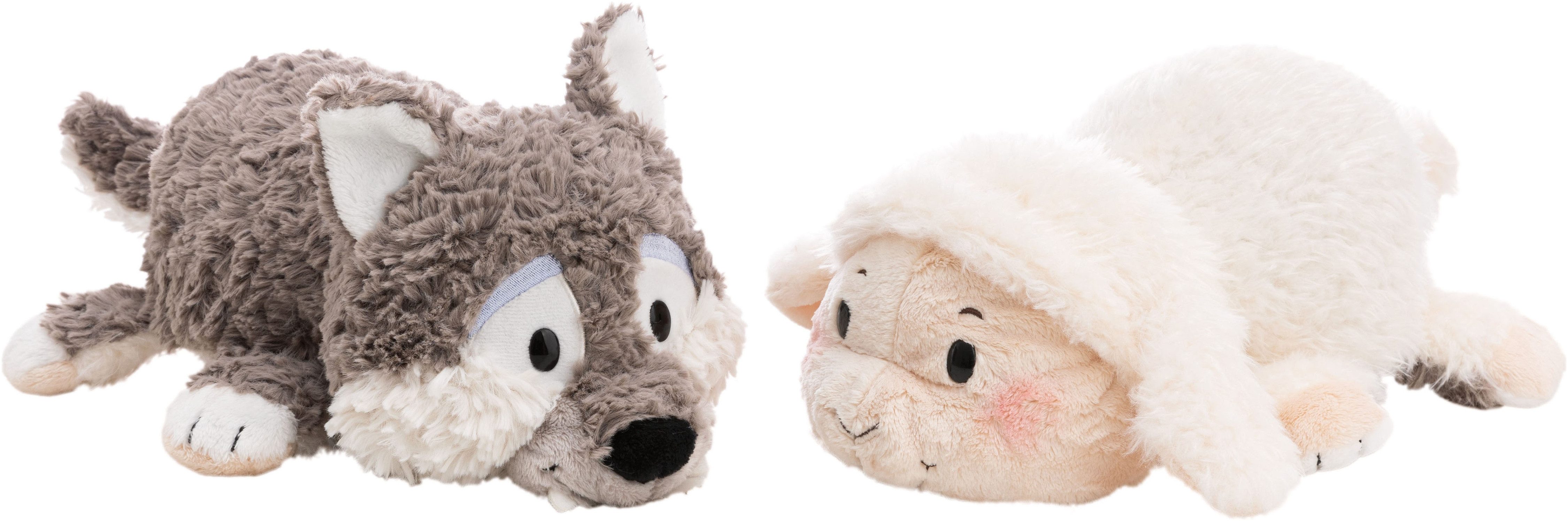 Nici Kuscheltier Twistimals, Schaf & Wolf, 25 cm, mit Wendefunktion 2in1
