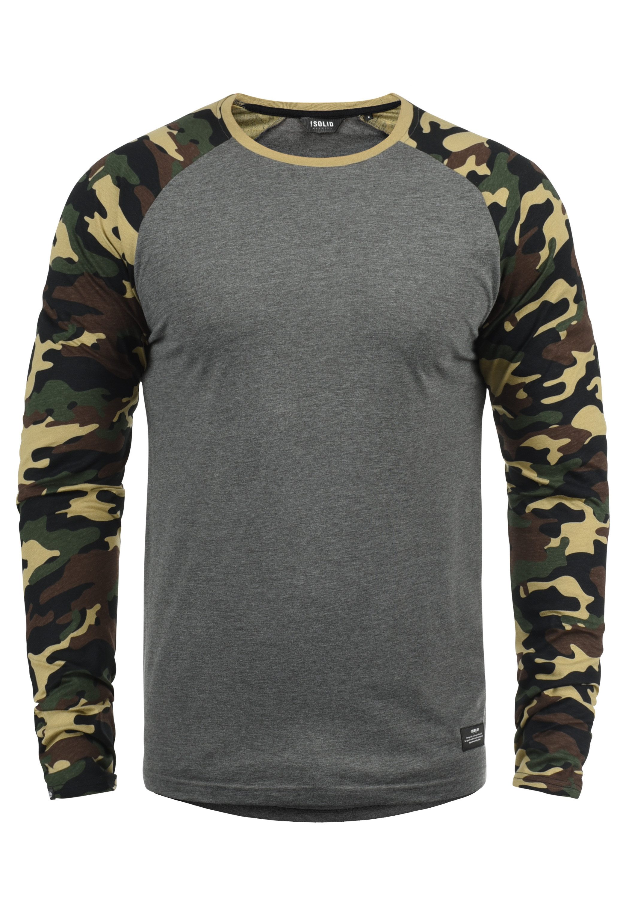!Solid Rundhalsshirt SDCajus Longsleeve im Baseball-Look günstig online kaufen
