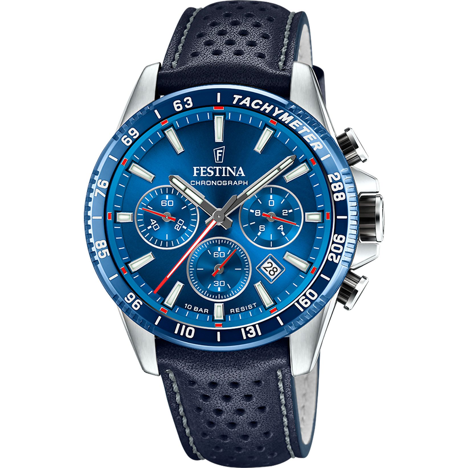 Festina Chronograph Herren F20561/3 – Sportlich-elegante Quarzuhr mit blaue günstig online kaufen