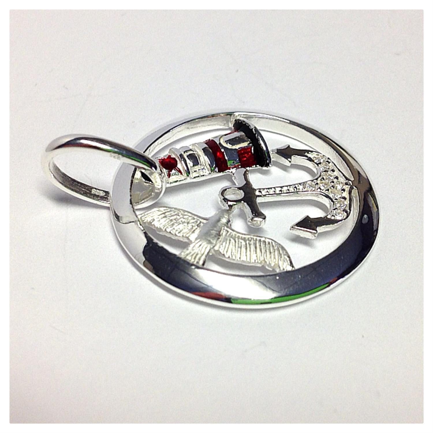 Edelschmiede925 Kettenanhänger Leuchtturm Anker Möve 925 Silber Kettenanhänger
