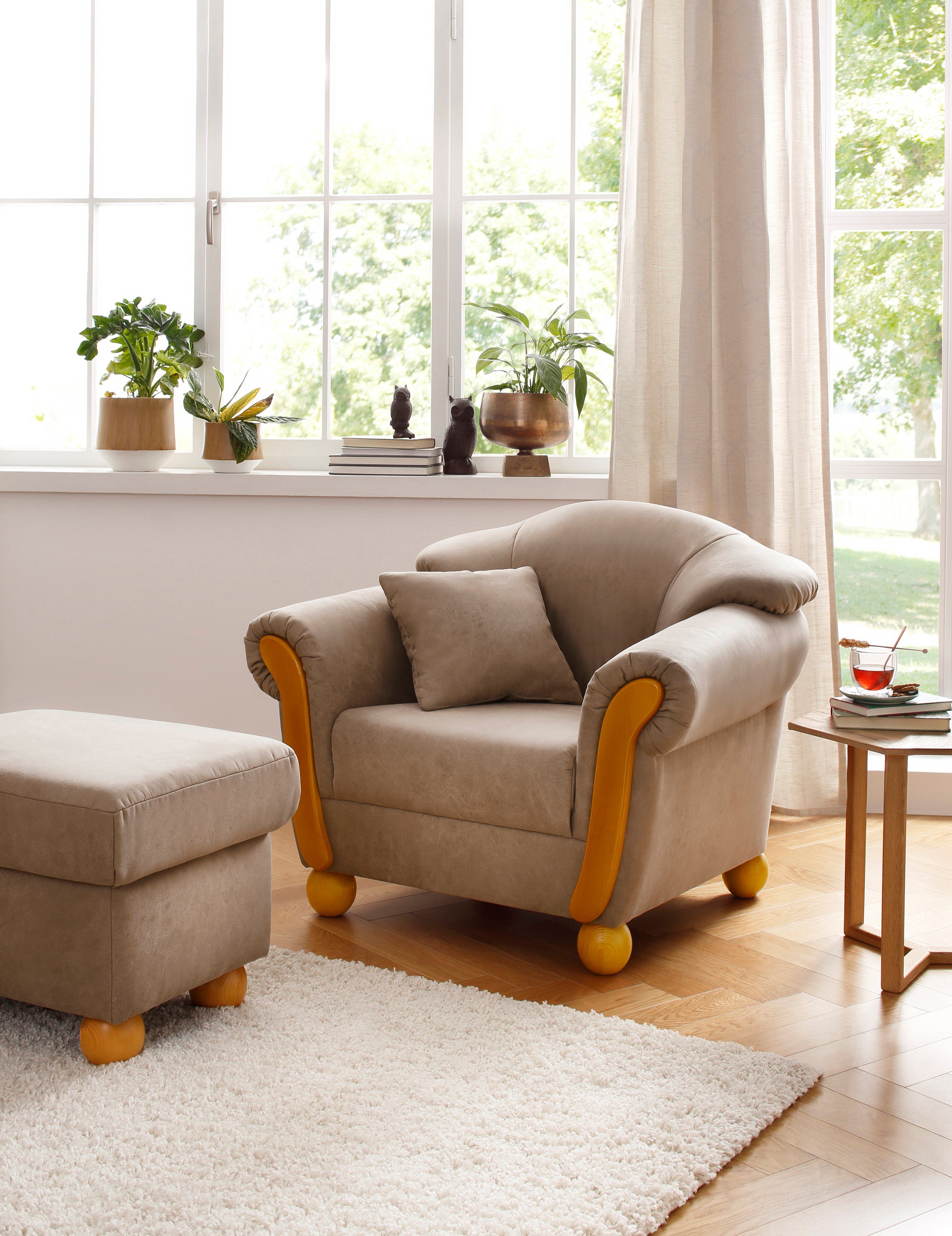 Home affaire Sessel Milano, Loungesessel, hoher günstig online kaufen