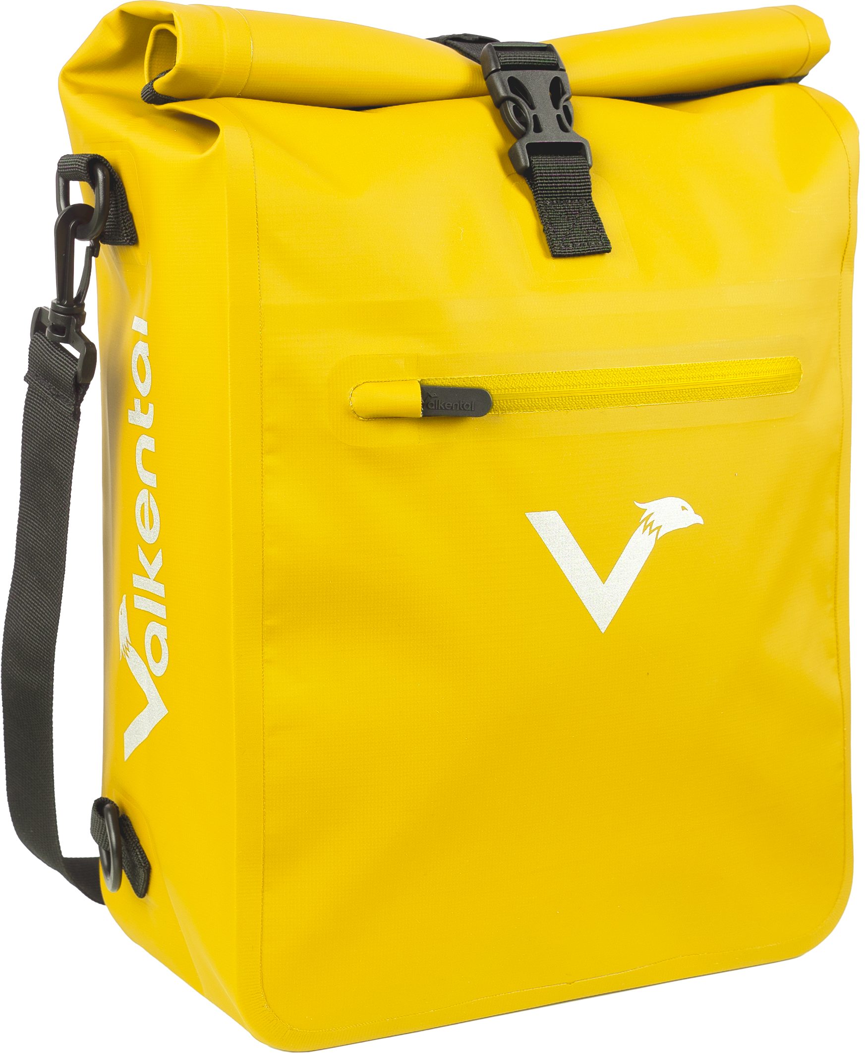 Valkental Fahrradtasche Gepäckträgertasche, Rucksack und Umhängetasche, 3in1 - wasserdicht & reflektierend 25 L