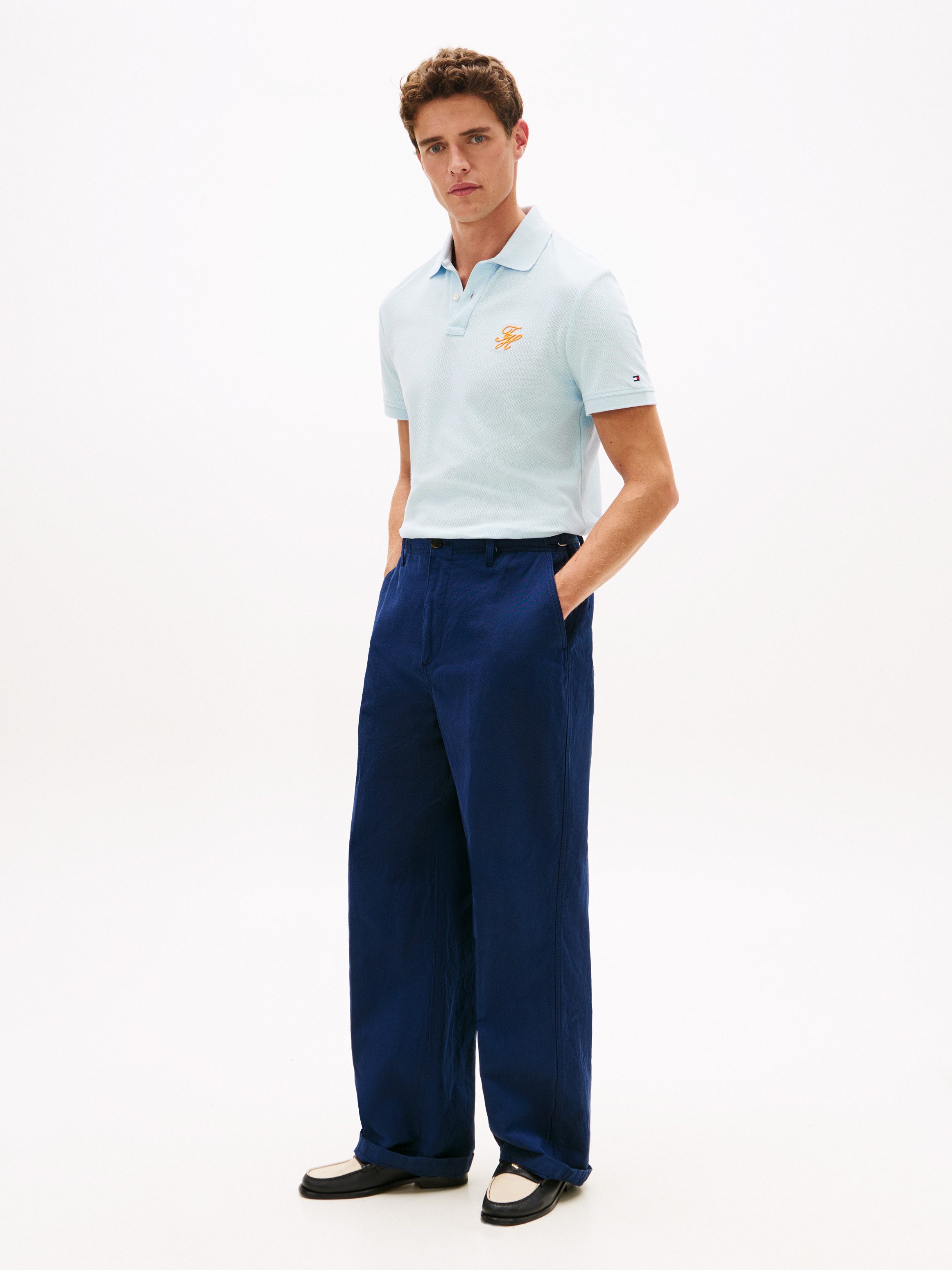 Tommy Hilfiger Poloshirt TH SCRIPT REGULAR aus Piqué mit Logo