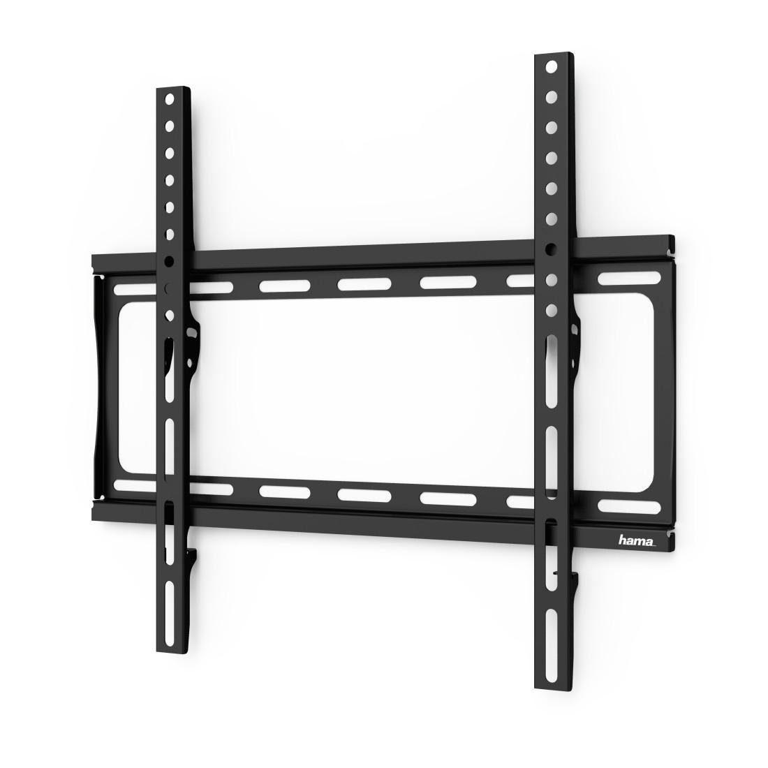 Hama TV-Wandhalterung FIX, 165 cm (65), Schwarz TV-Wandhalter TV- Wandhalterung, (bis 65 Zoll, integrierte Wasserwaage)