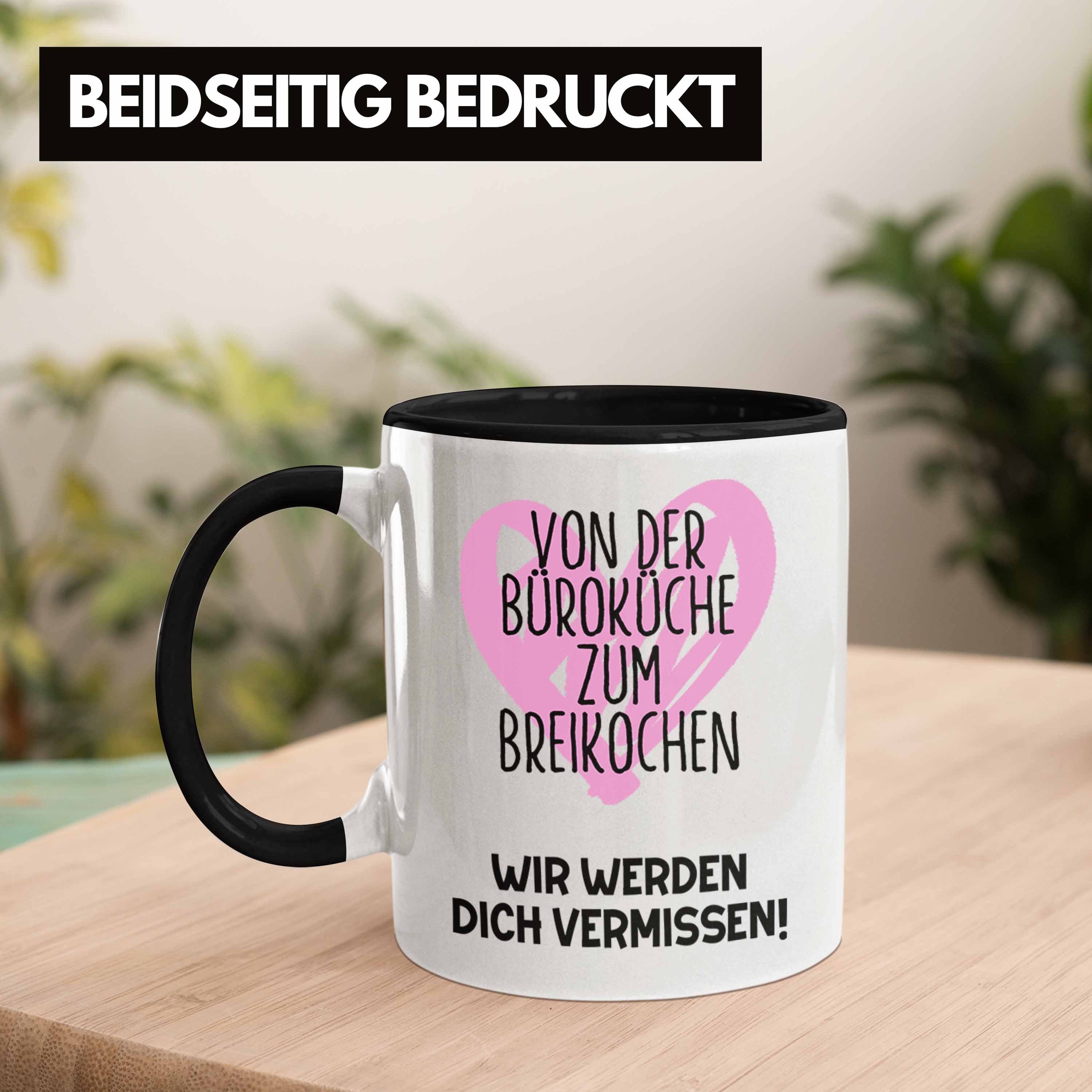 Geschenk Tasse Mutterschutz Tasse Schwarz Mama Trendation Werdende Kollegin Abschieds Abschied