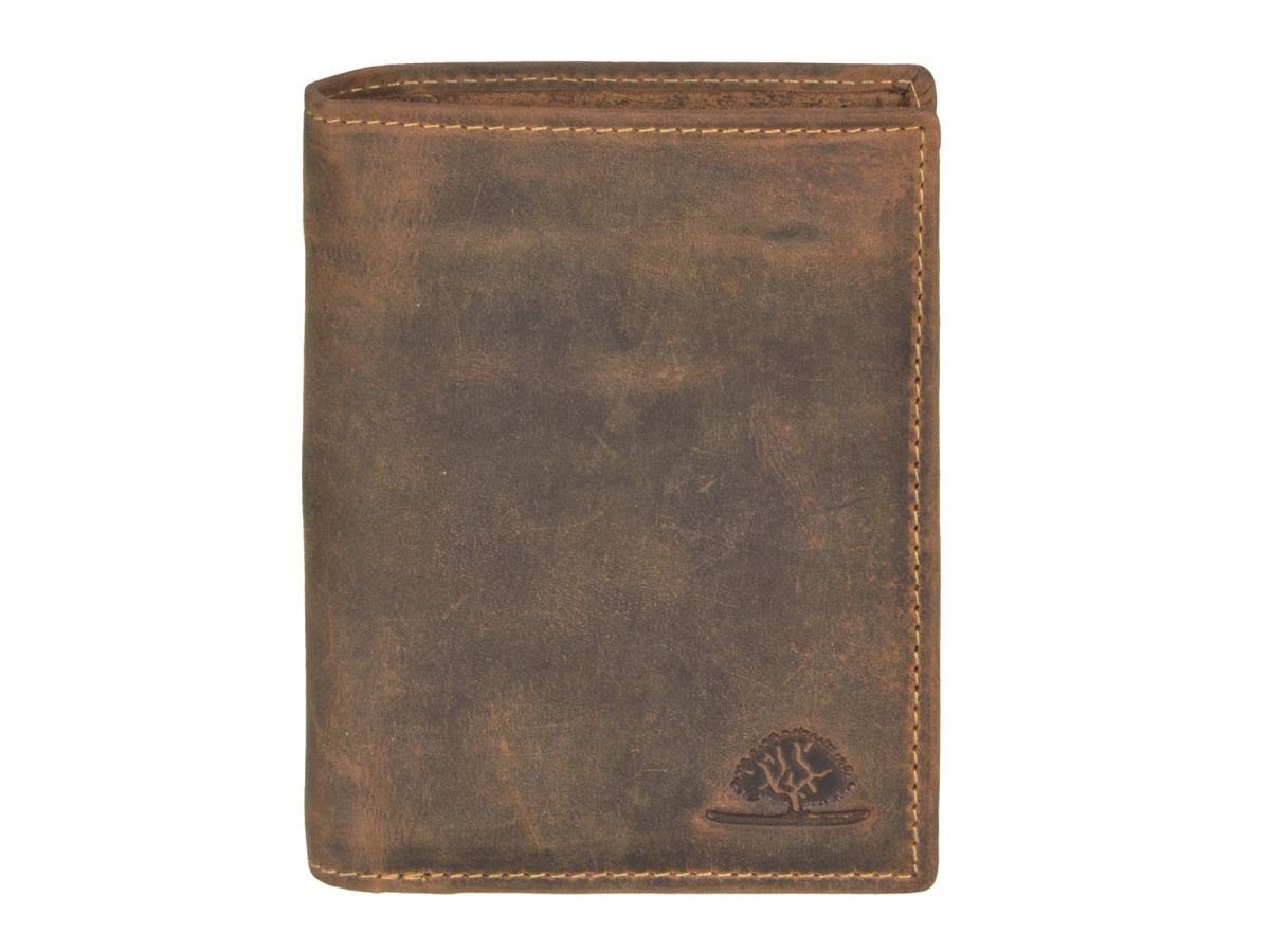 Greenburry Geldbörse Vintage, mit Herrenbörse RFID Portemonnaie, Schutz Lederbörse