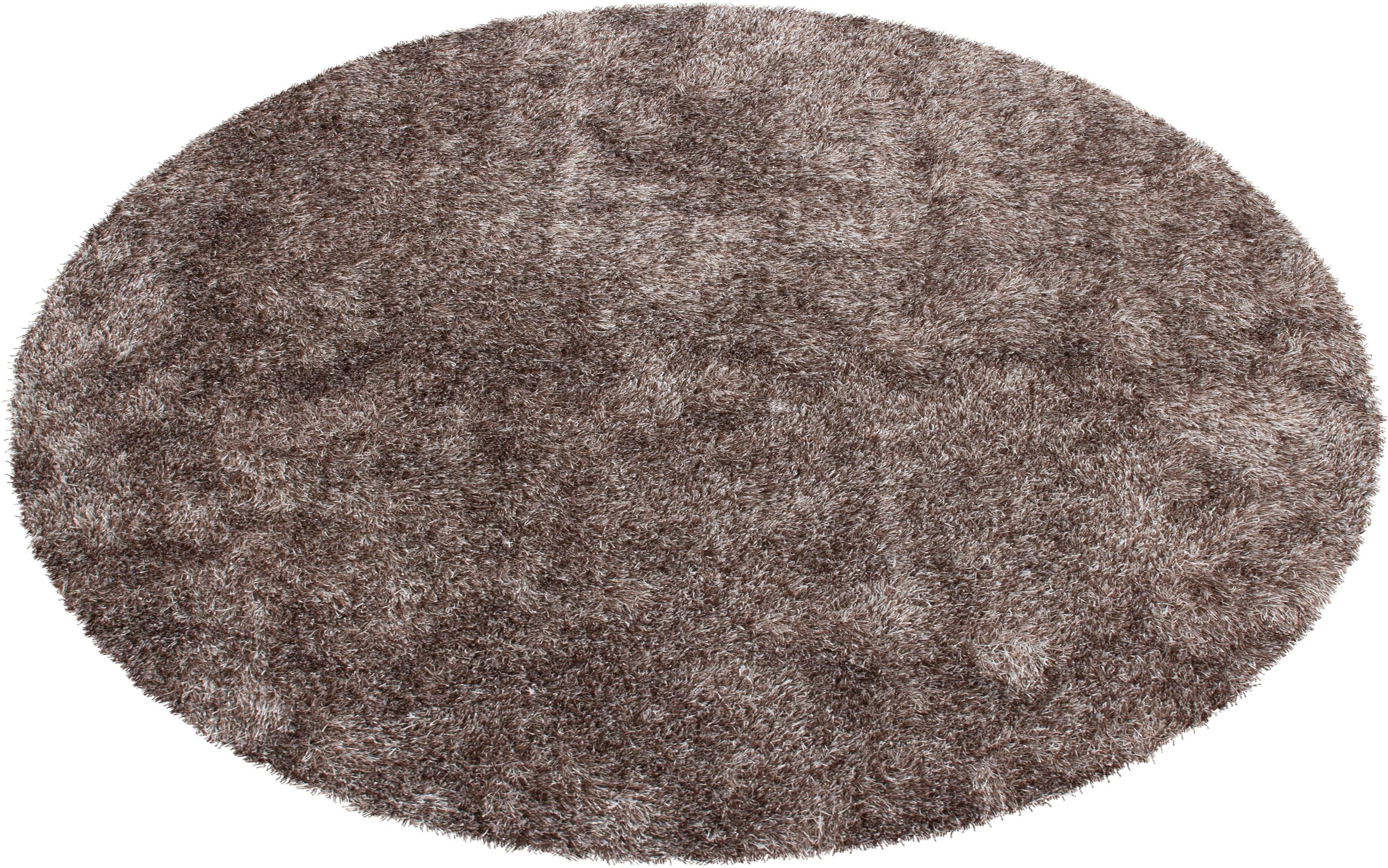 Hochflor-Teppich Alga, Bruno Banani, rund, Höhe: 40 mm, Uni-Farben, besonders weich und kuschelig