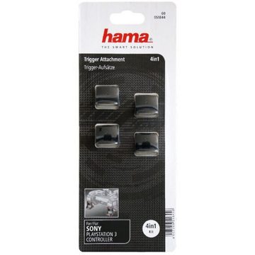 Hama Trigger Aufsätze Pack Knöpfe Tasten L2 + R2 Controller (Für Sony PS3 Wireless Controller, Einfach aufzustecken, abnehmbar)