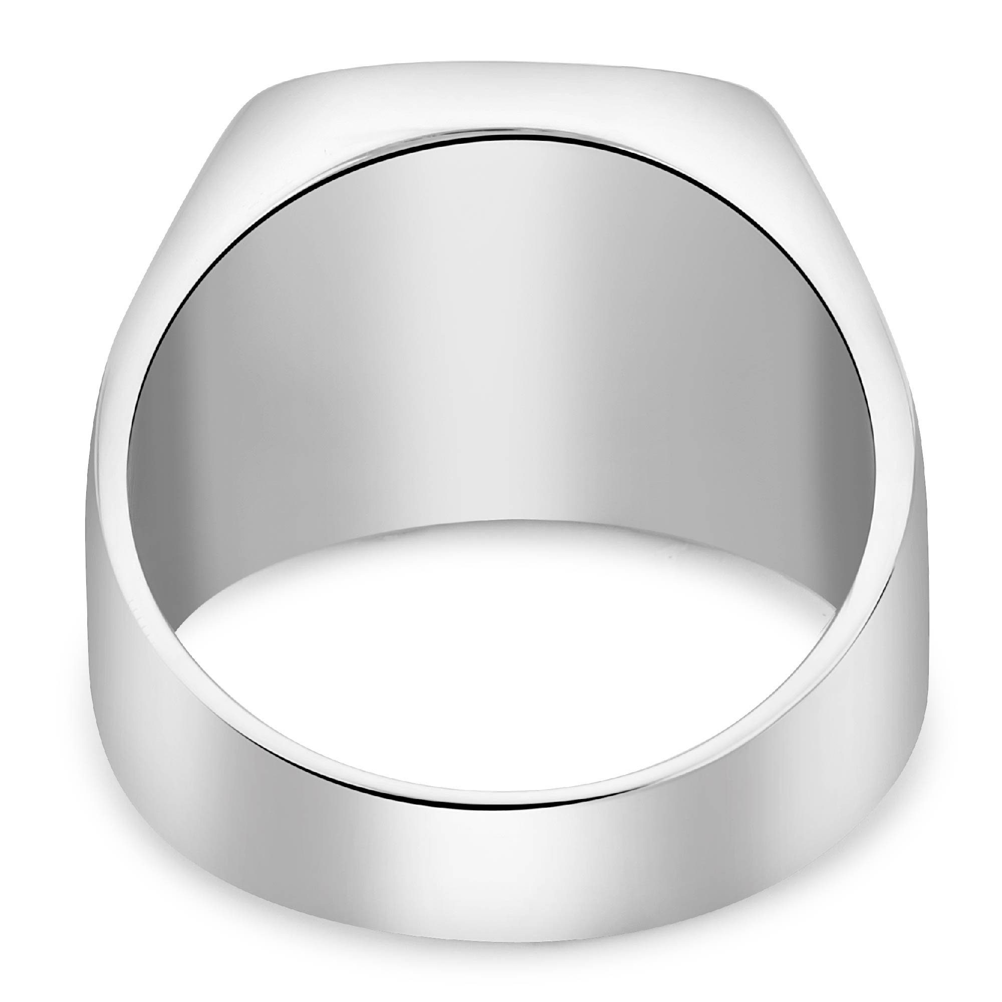 Tony Fein Siegelring Siegelring Onyx Stein 925er Silber, Made in Italy für Herren