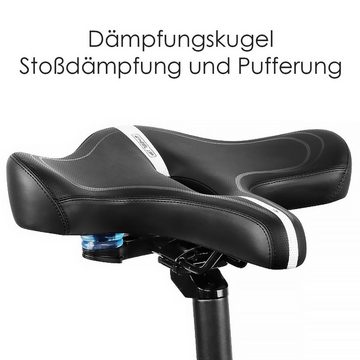 MidGard Fahrradsattel atmungsaktiv extra breit und gepolstert, Fahrradsitz für E-Bike, MTB (1-tlg), gepolsterten Fahrradsitz für Damen & Herren, mit O-Zone-Aussparung