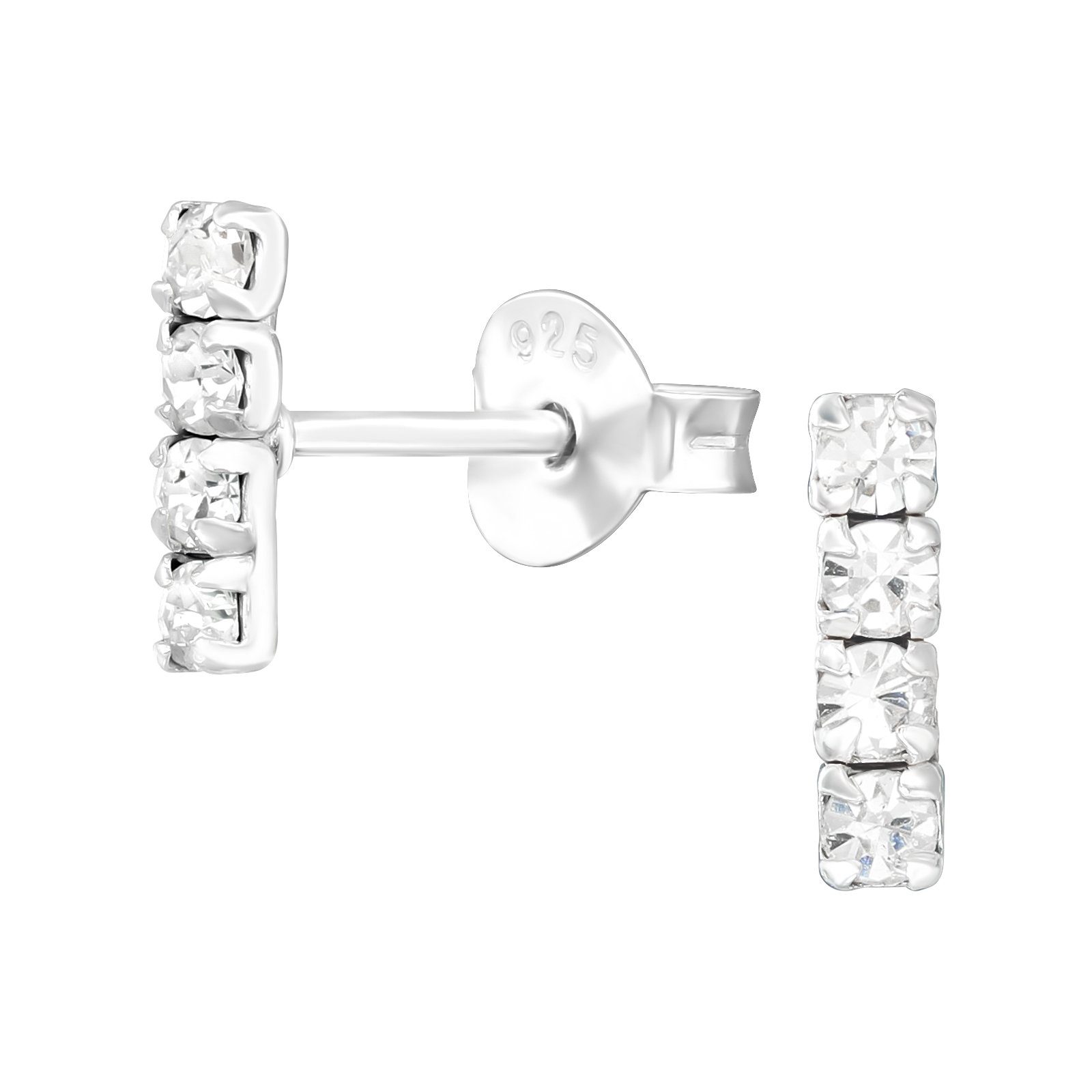 ALEXANDER YORK Paar Ohrstecker STAB Zirkonia, 2-tlg., 925 Sterling Silber