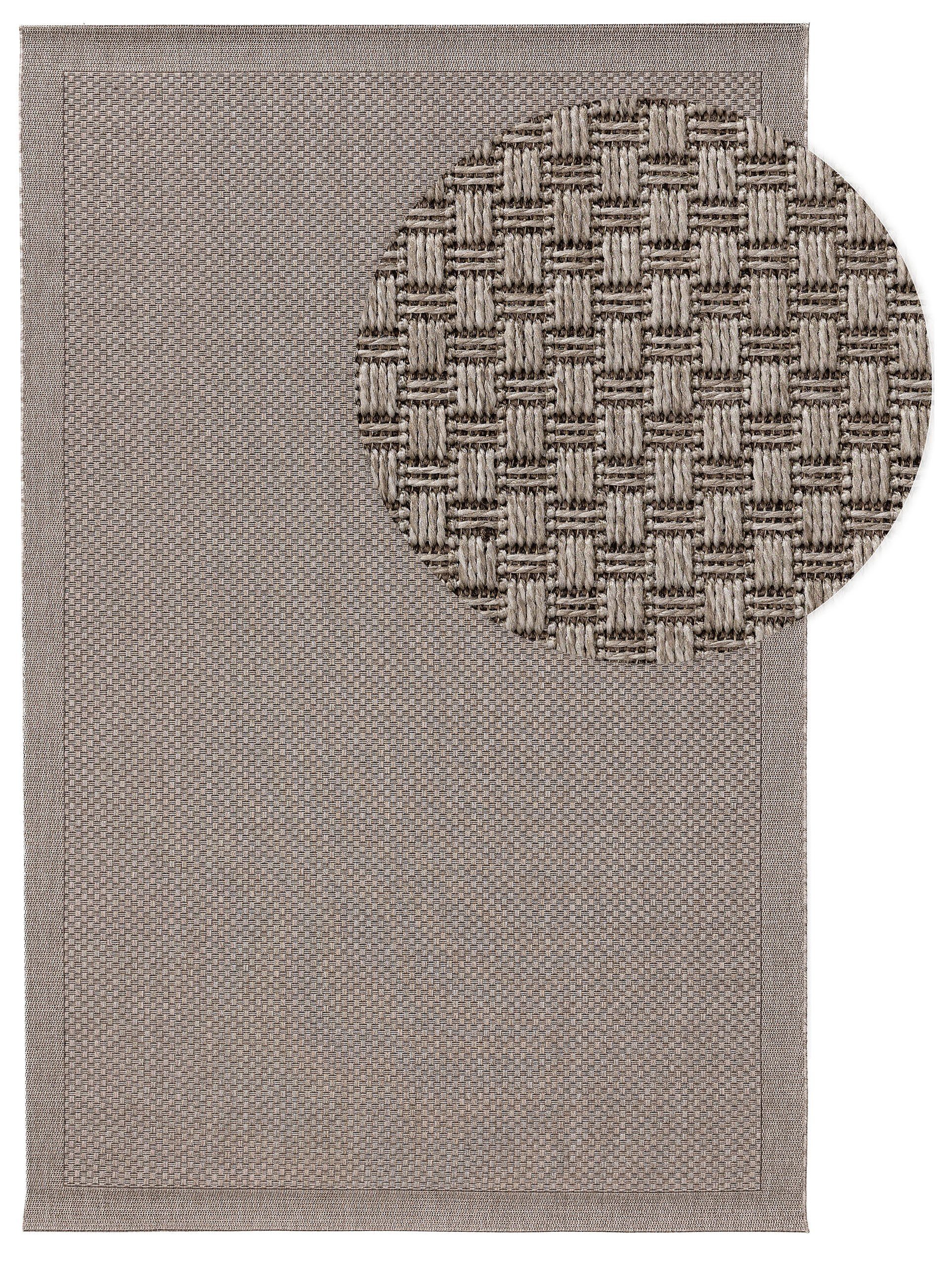 Outdoorteppich Naoto, benuta, rechteckig, Höhe: 6 mm, Kunstfaser,  Berber, Ethno-Style, Wohnzimmer hellgrau
