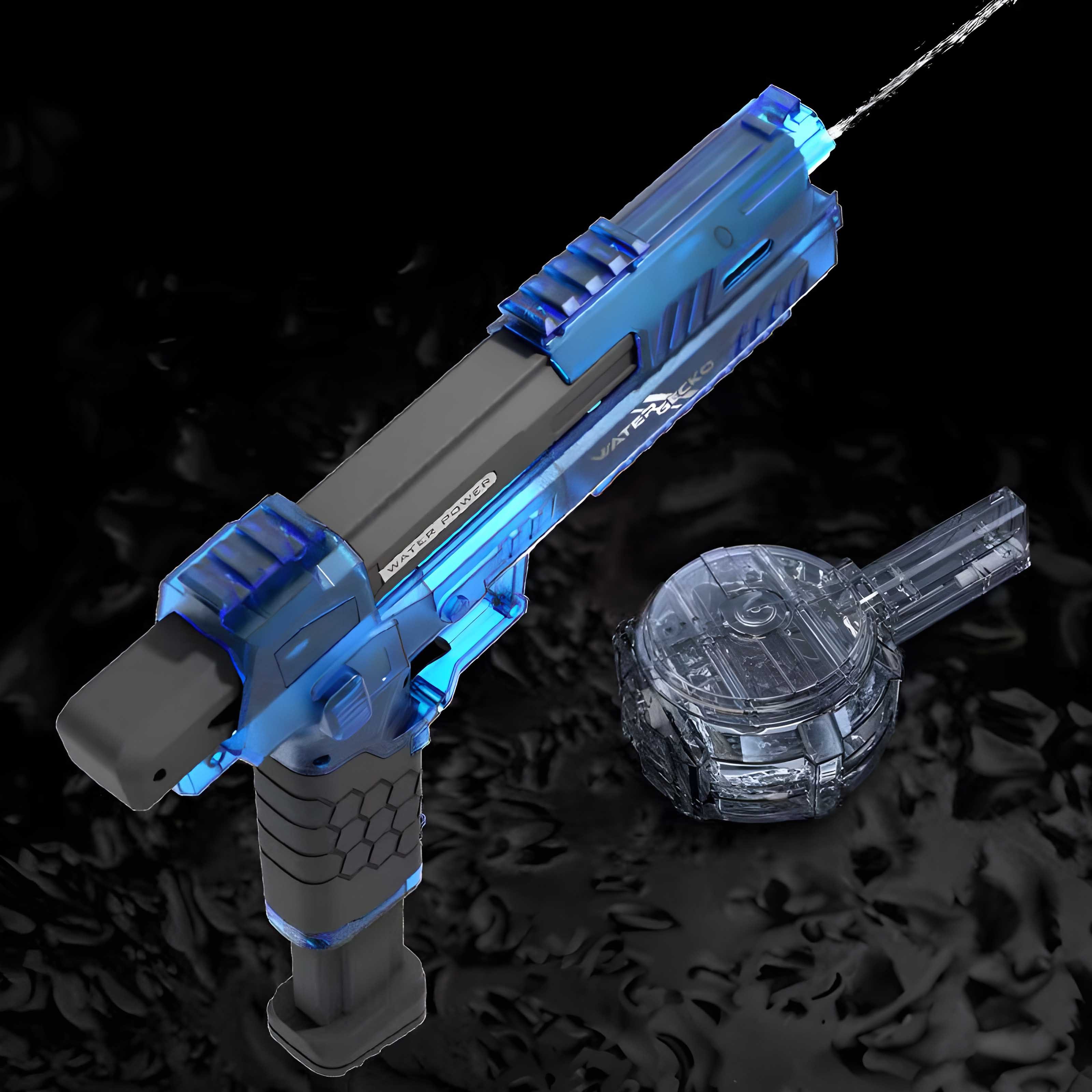 Northpoint Wasserpistole Elektrische Wasserpistole Doppelmagazin Schnellladung Rückstoß-Effekt