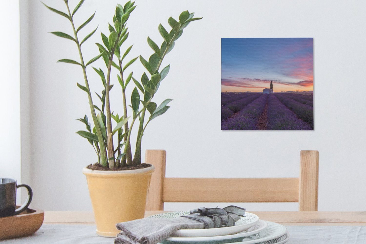 OneMillionCanvasses® Leinwandbild Frankreich - Lavendel Leinwand für (1 Wohnzimmer Sonne, Bilder St), - Schlafzimmer