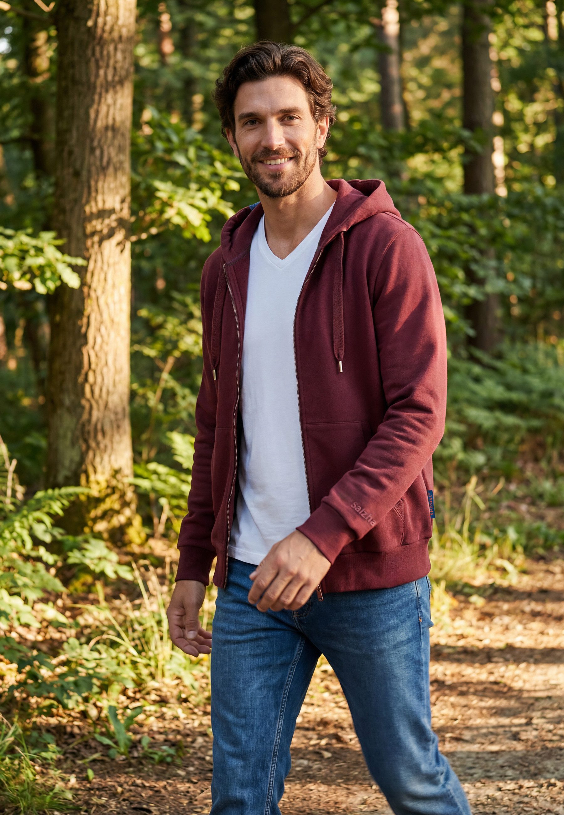 salzhaut Sweatjacke BREKER Herren normale Passform komfortabler Fit, nordisch klar – entspannter Look mit Haltung