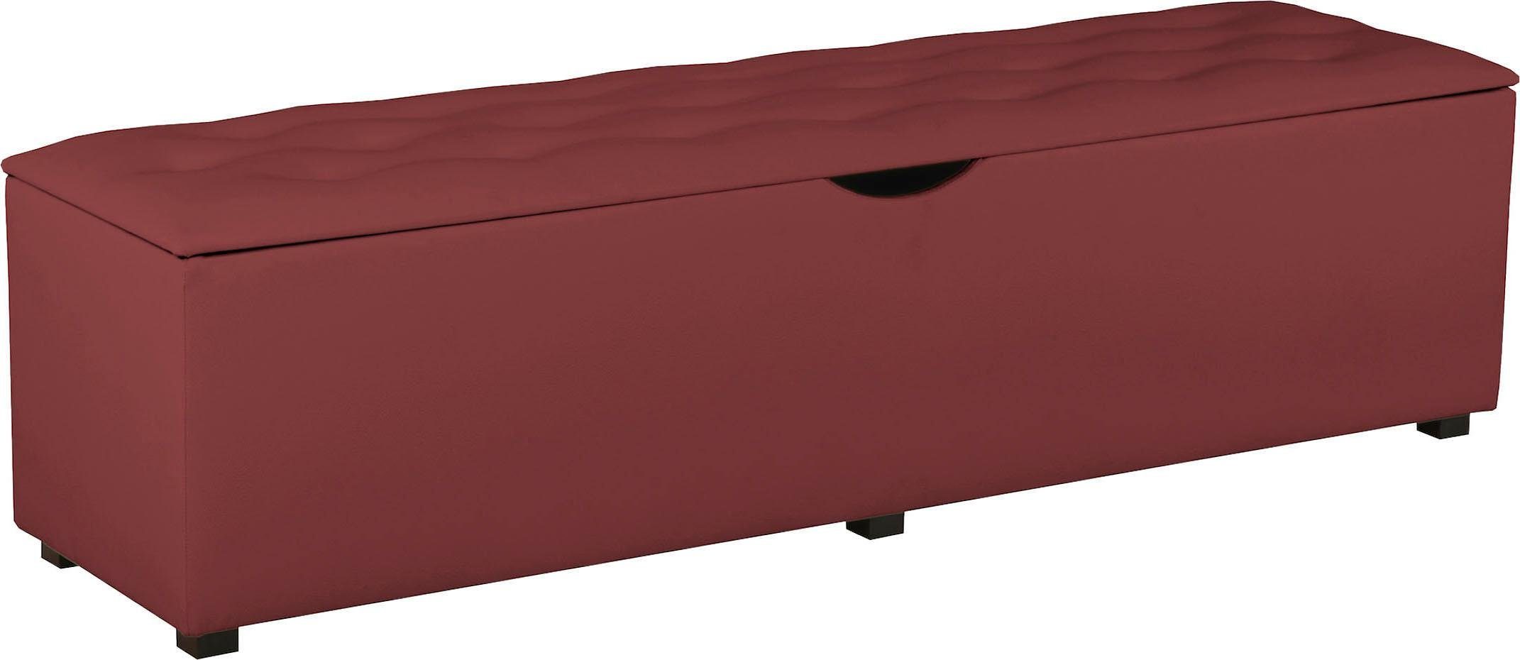 Home affaire Hockerbank Knobbed, Hockerbank mit Stauraum, Breite 120 cm und 160 cm
