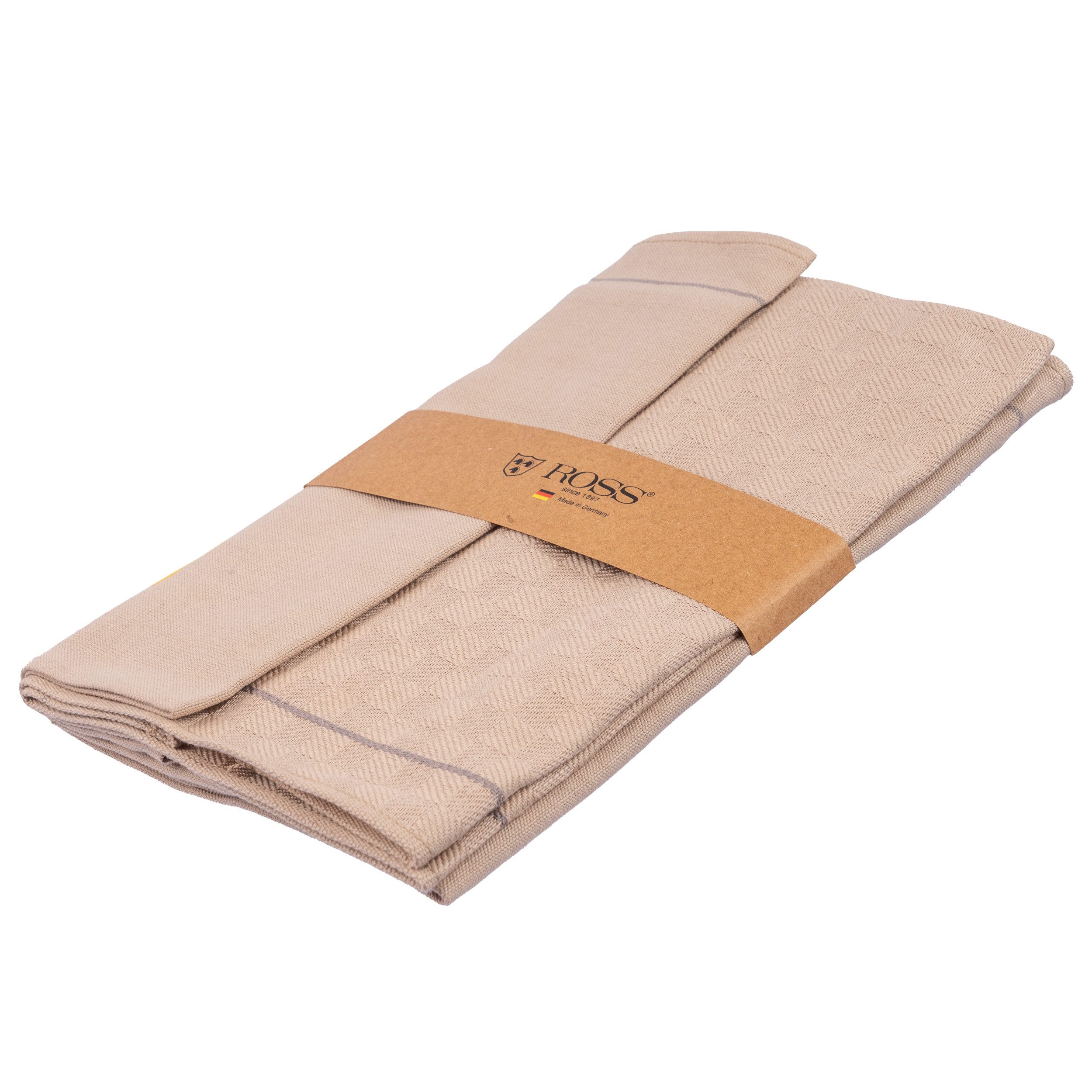 ROSS Geschirrtuch, (2-tlg), modern, schlicht, beige günstig online kaufen