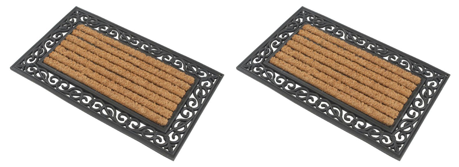 Kai Wiechmann Fußmatte Premium Fußabtreter rechteckig 76 x 46 cm als Tür Schmutzfangmatte, rechteckig, antibakterieller und rutschfester Türvorleger