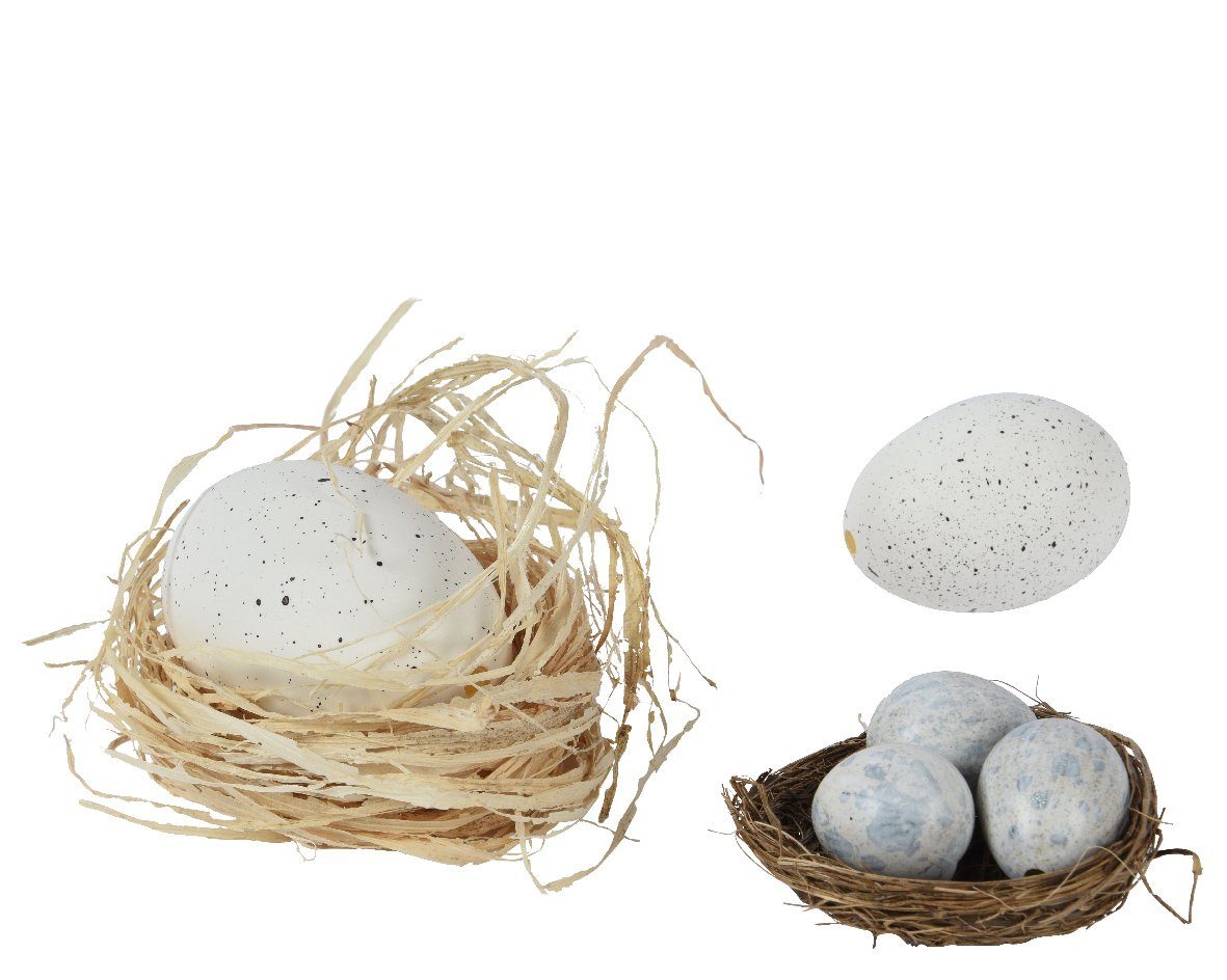 Kaemingk Osterei, Ostereier & Osterneste Set Natur / Weiß günstig online kaufen
